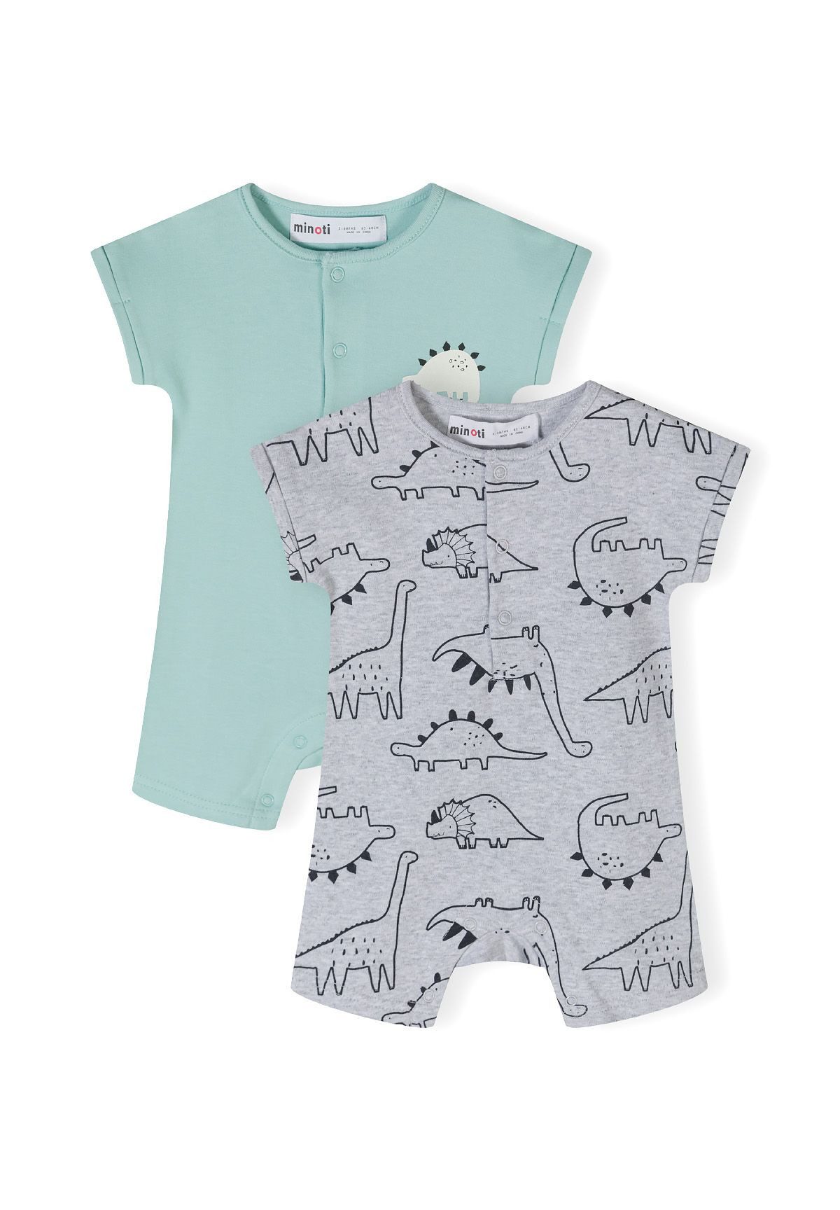 MINOTI Schlafoverall Kurzarm-Strampler im 2-er Pack. (0-24m)