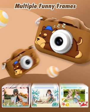 Slothcloud Kinderkamera (12 MP, 3x opt. Zoom, Kinderkamera, 1080P HD, 2,0-Zoll-Bildschirmkamera, 32 GB SD-Karte)