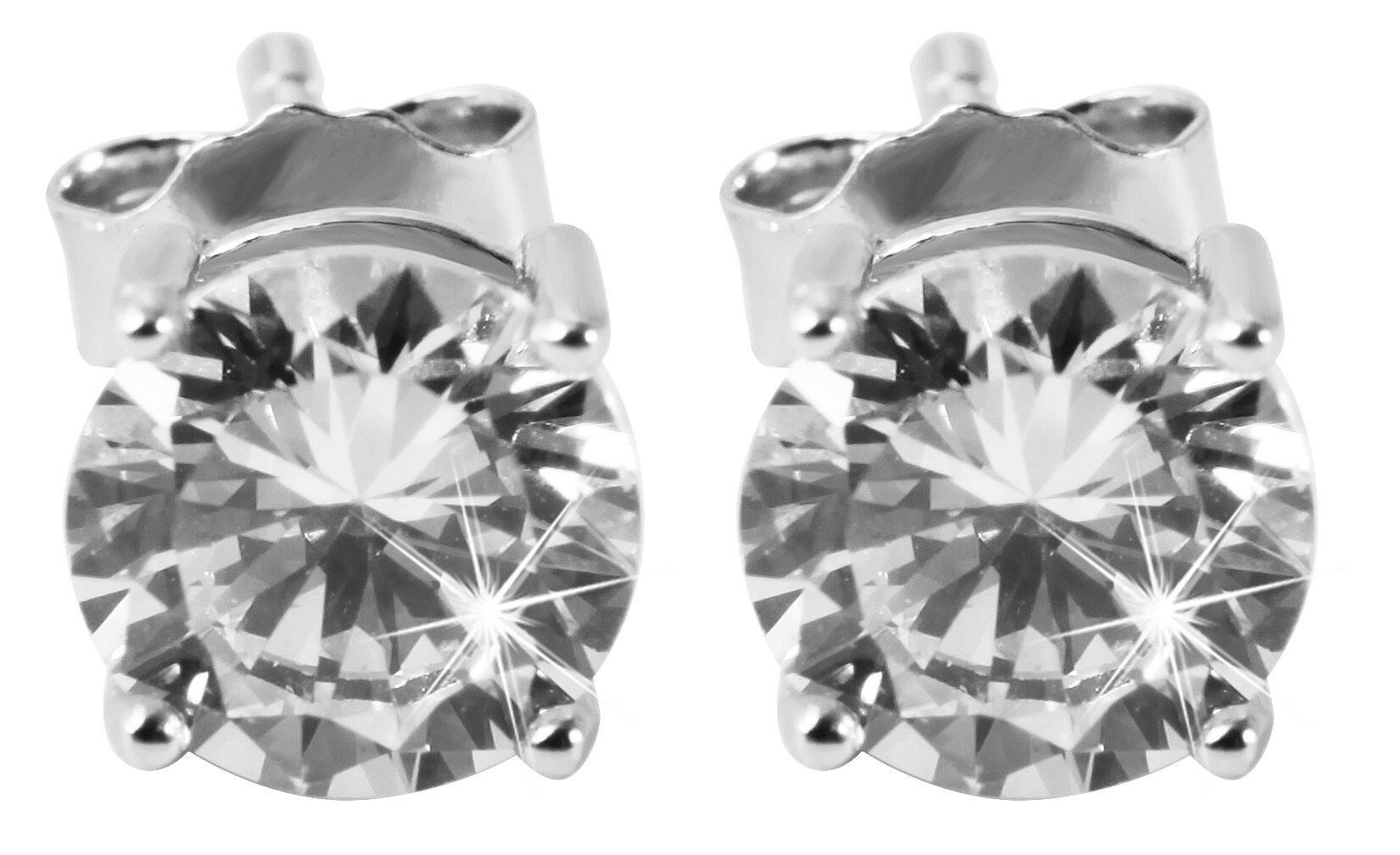 Paar Ohrhänger Ohrringe – Ohrstecker aus 925 Silber mit Zirkonia