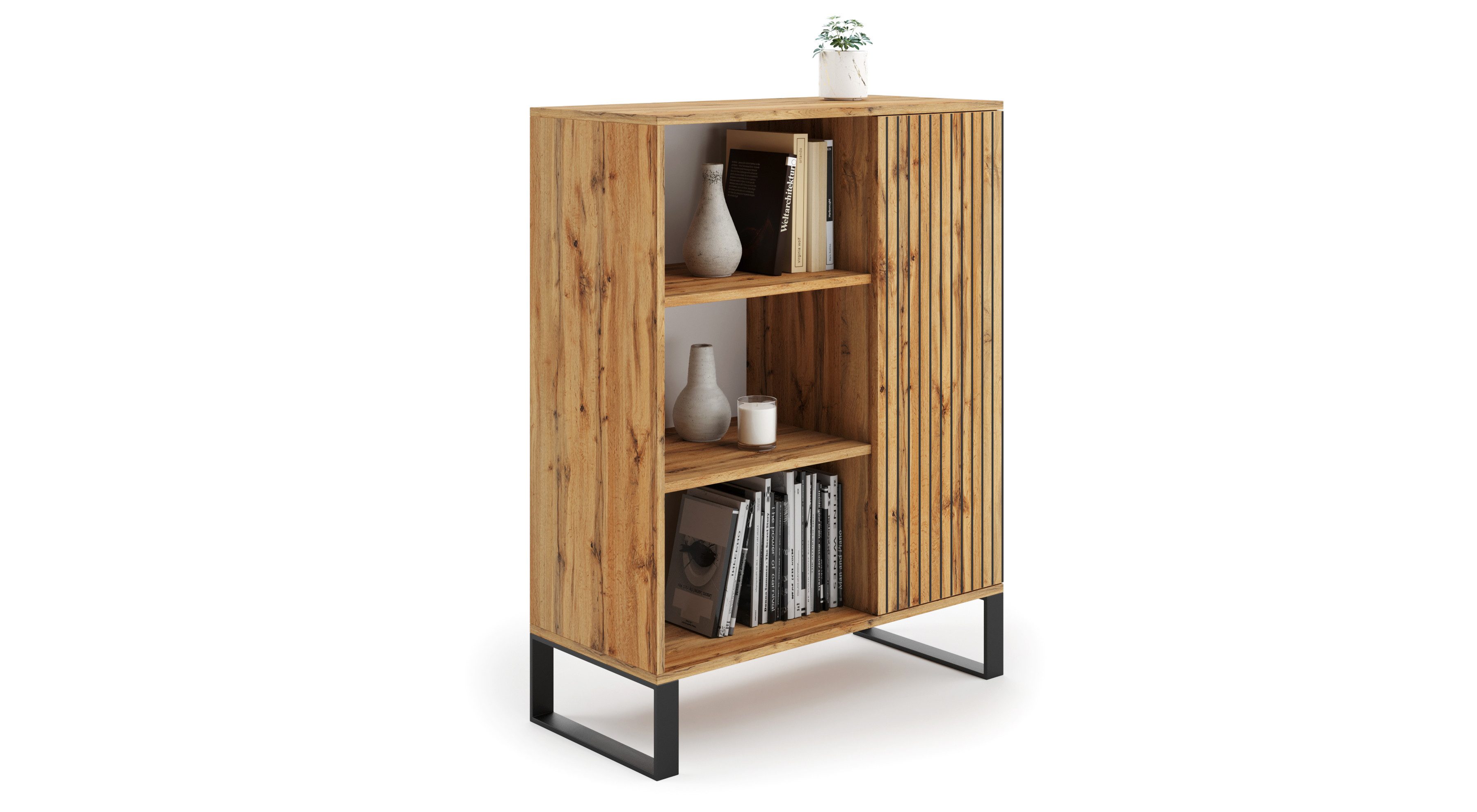 Raumhirsch Furniture Bücherregal Fondi für das Wohnzimmer - Elegant und Vielseitig