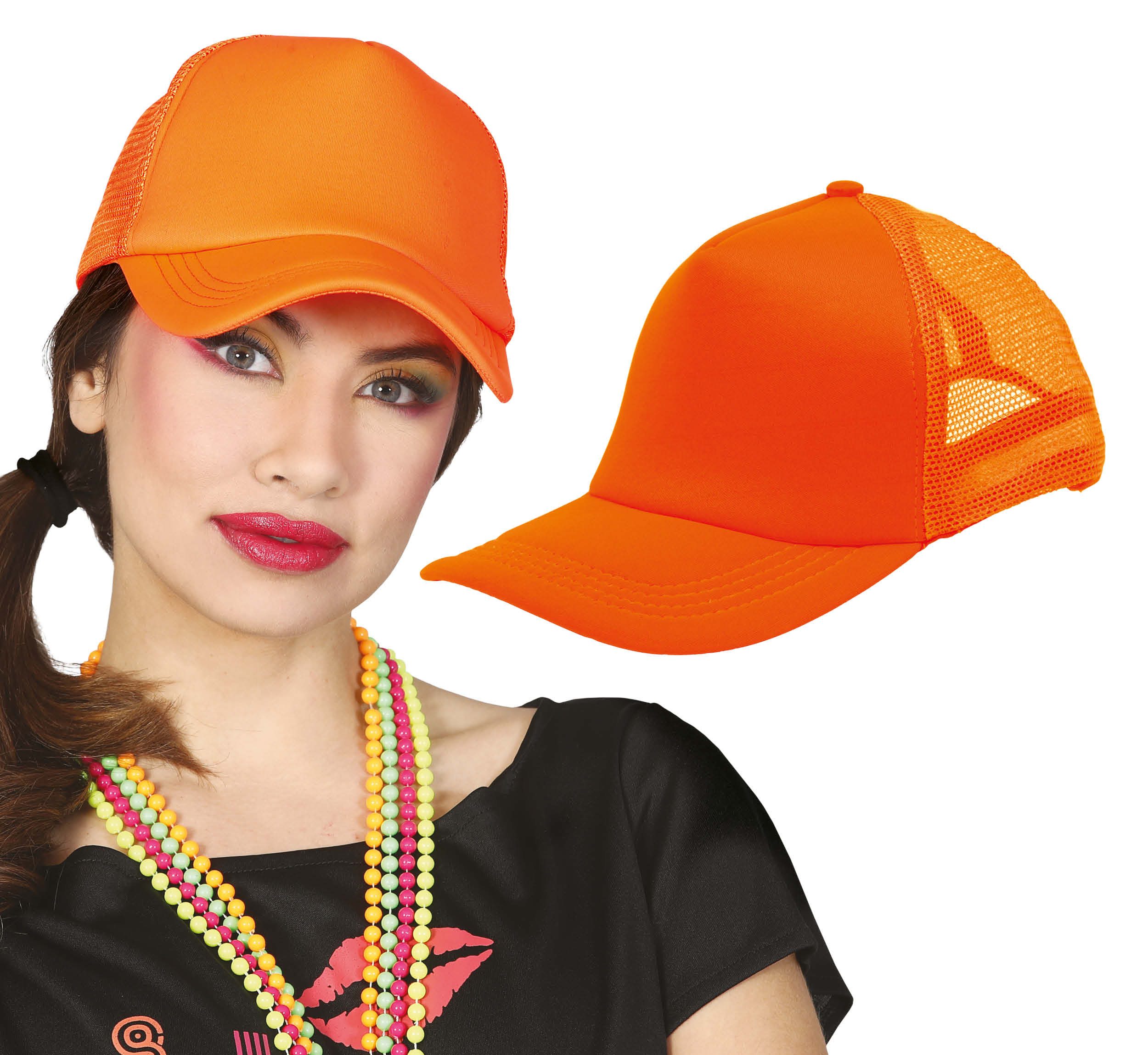 Fiestas Guirca Kostüm, Karneval 80er Party Neongrüne Kappe Retro Look Modeaccessoire Funkige