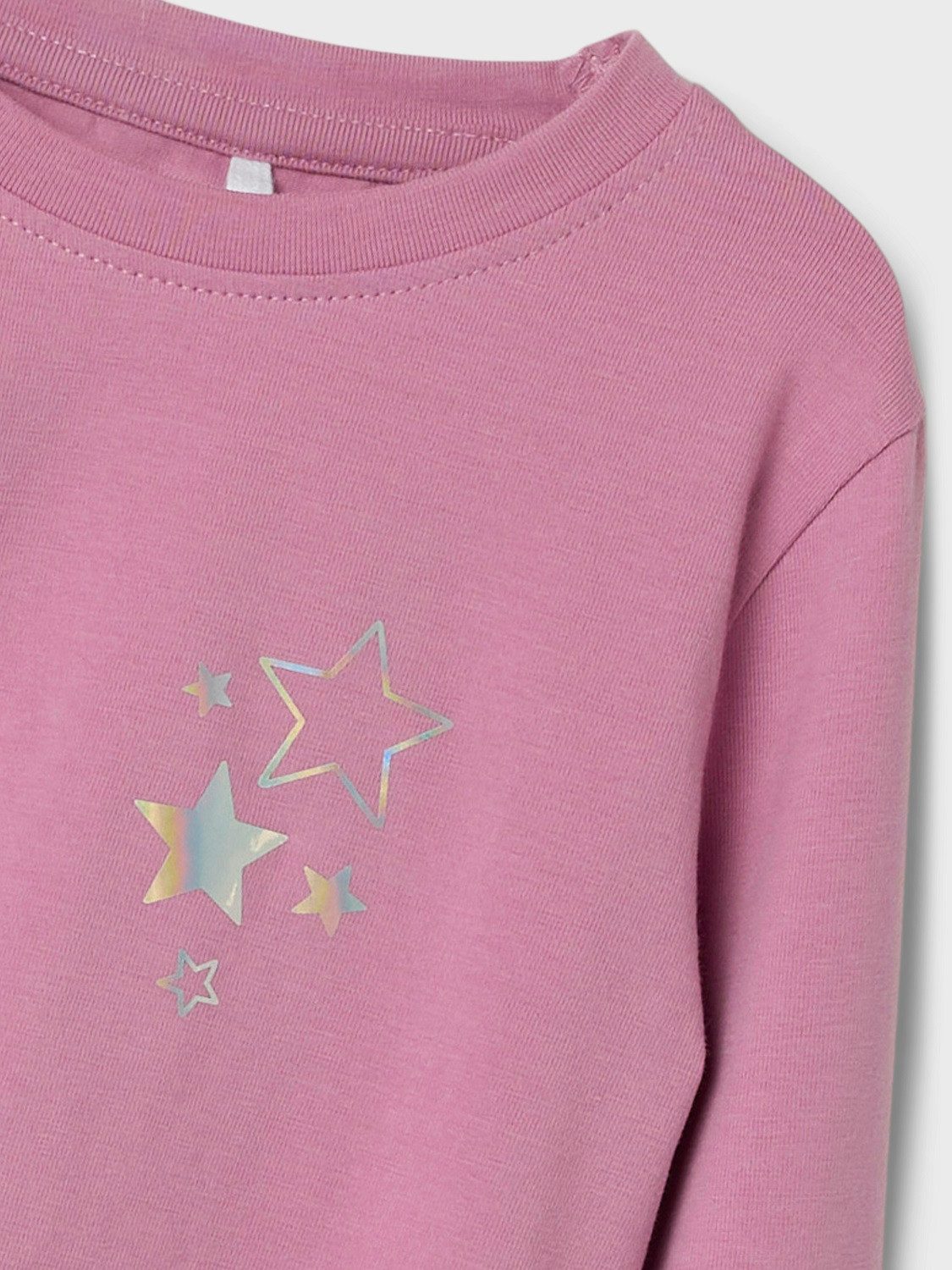 Name It Langarmshirt Mädchen mit Print (1-tlg) mit Rundhalsausschnitt