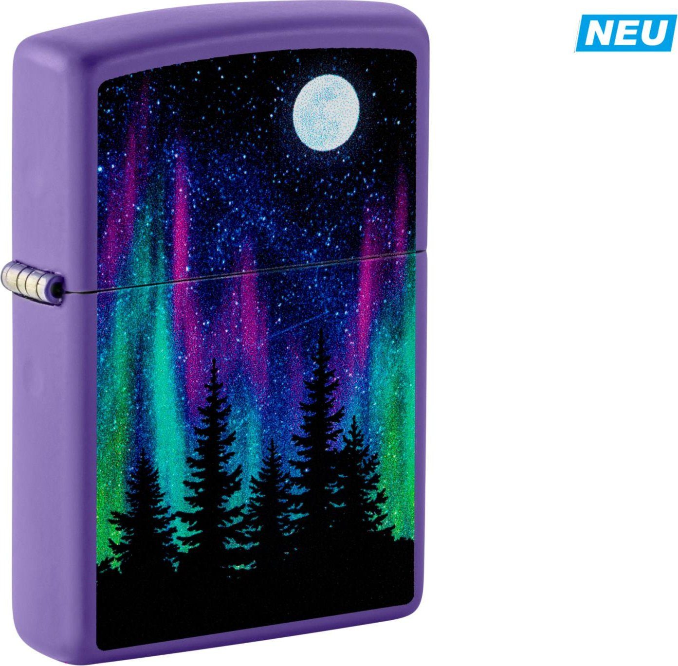Zippo Feuerzeug ZIPPO Benzinfeuerzeug "Northern Lights", color Image, lila (1-St), Original Zippo; Unbefüllt