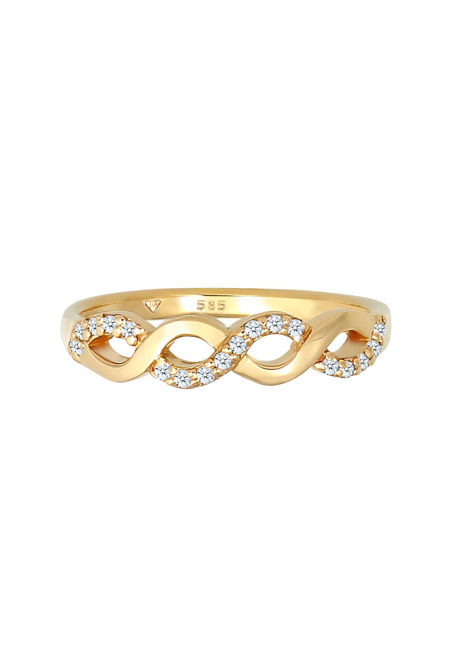 Elli DIAMONDS Verlobungsring Infinity Diamant Weiß günstig online kaufen