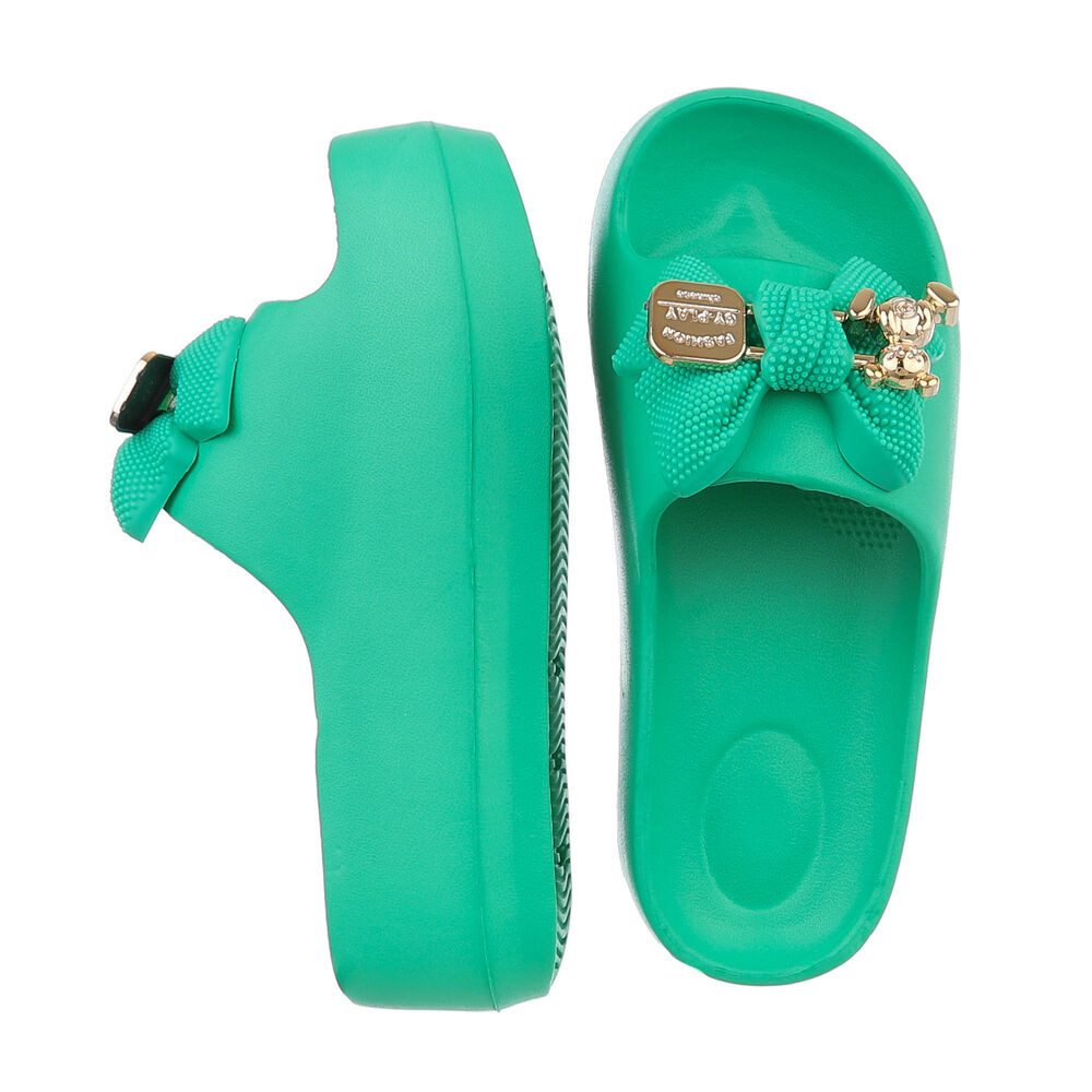 Ital-Design Damen Mules Freizeit Plateausandaletten (86527102) Flach Pantol günstig online kaufen