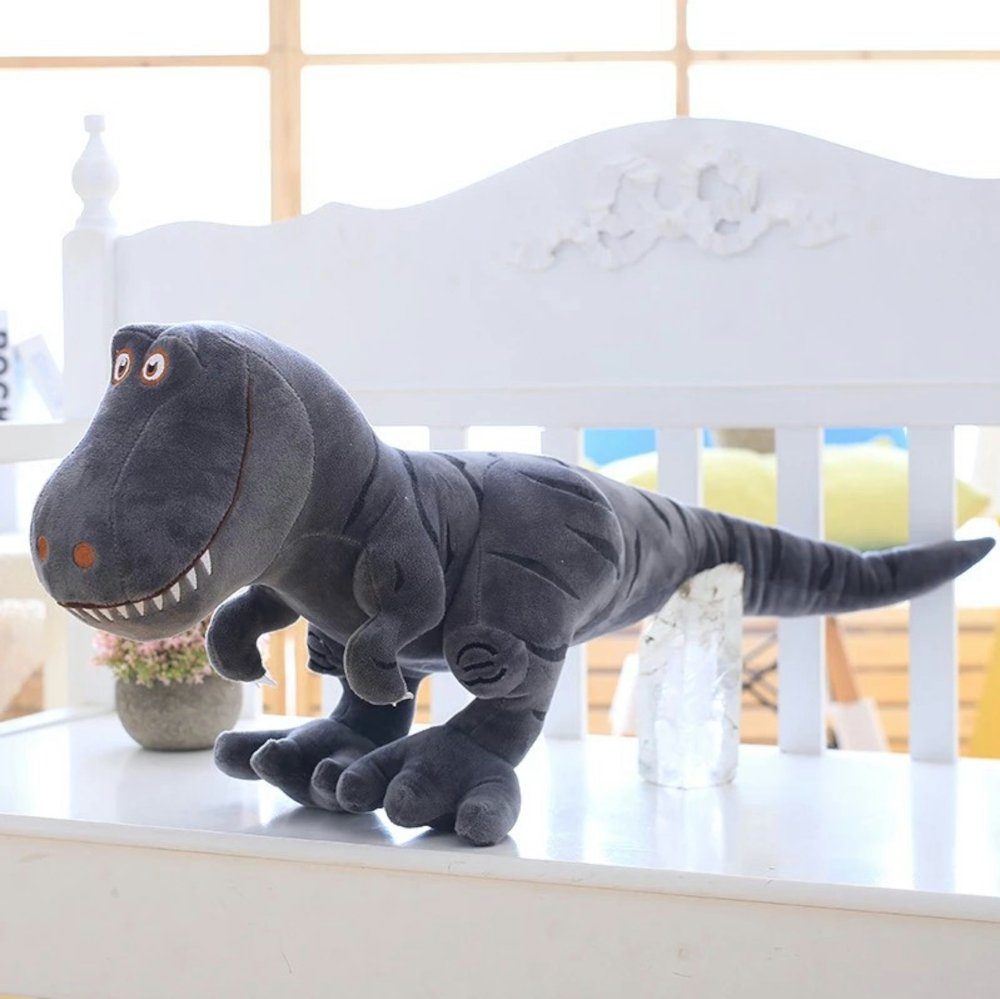 Tinisu Kuscheltier Dinosaurier T-Rex Kuscheltier - 40 cm schwarzes Plüschtier