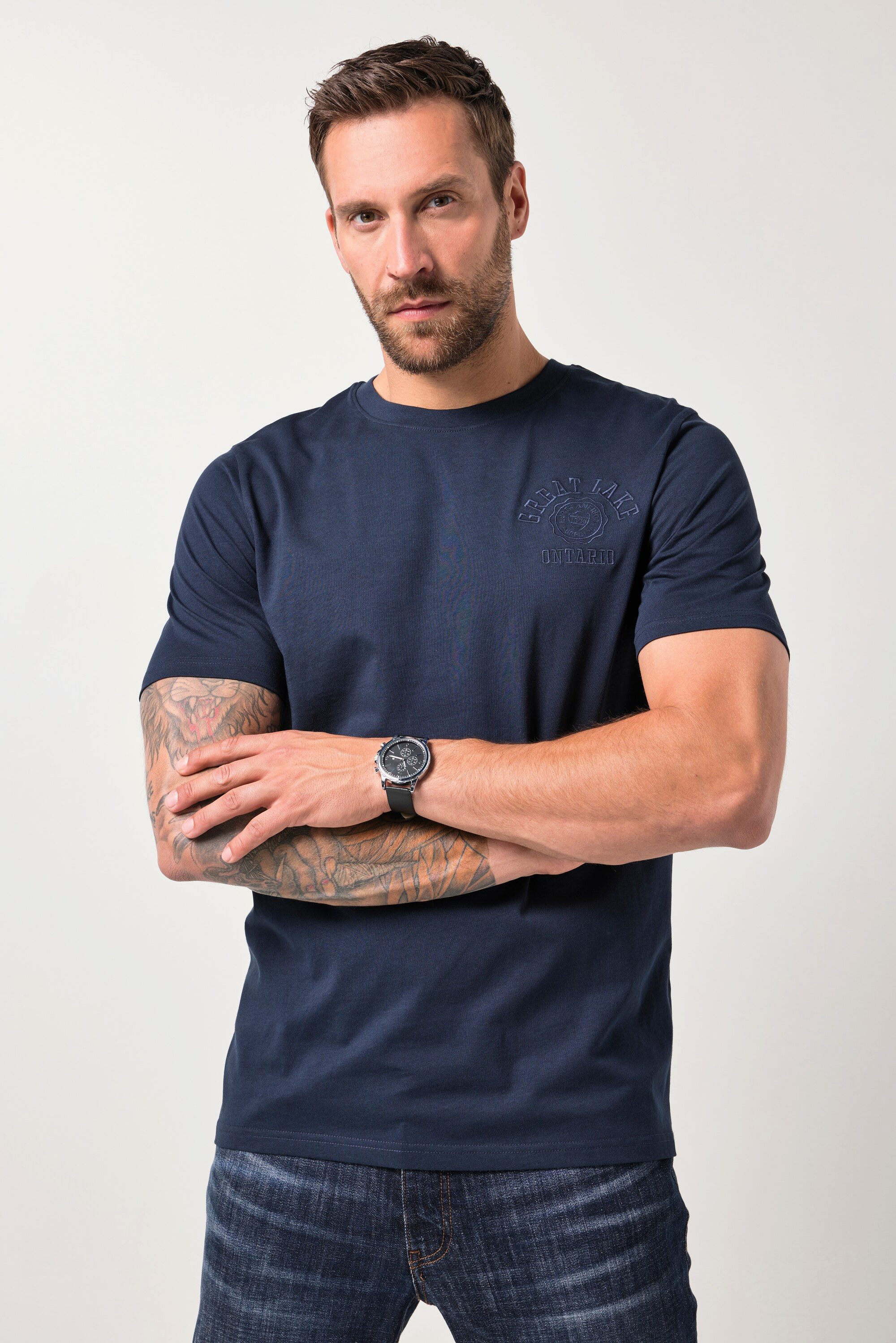 T-Shirt T-Shirt Halbarm Bruststick