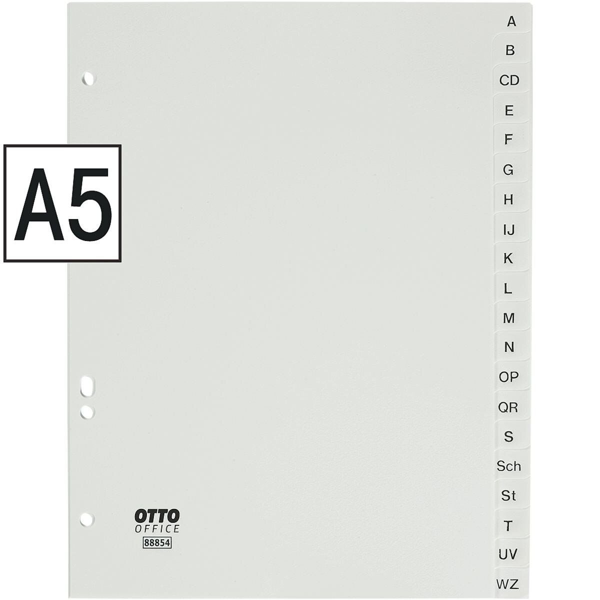 Otto Office Aktenordner, Register A-Z, DIN A5, 20-tlg., Kunststoff