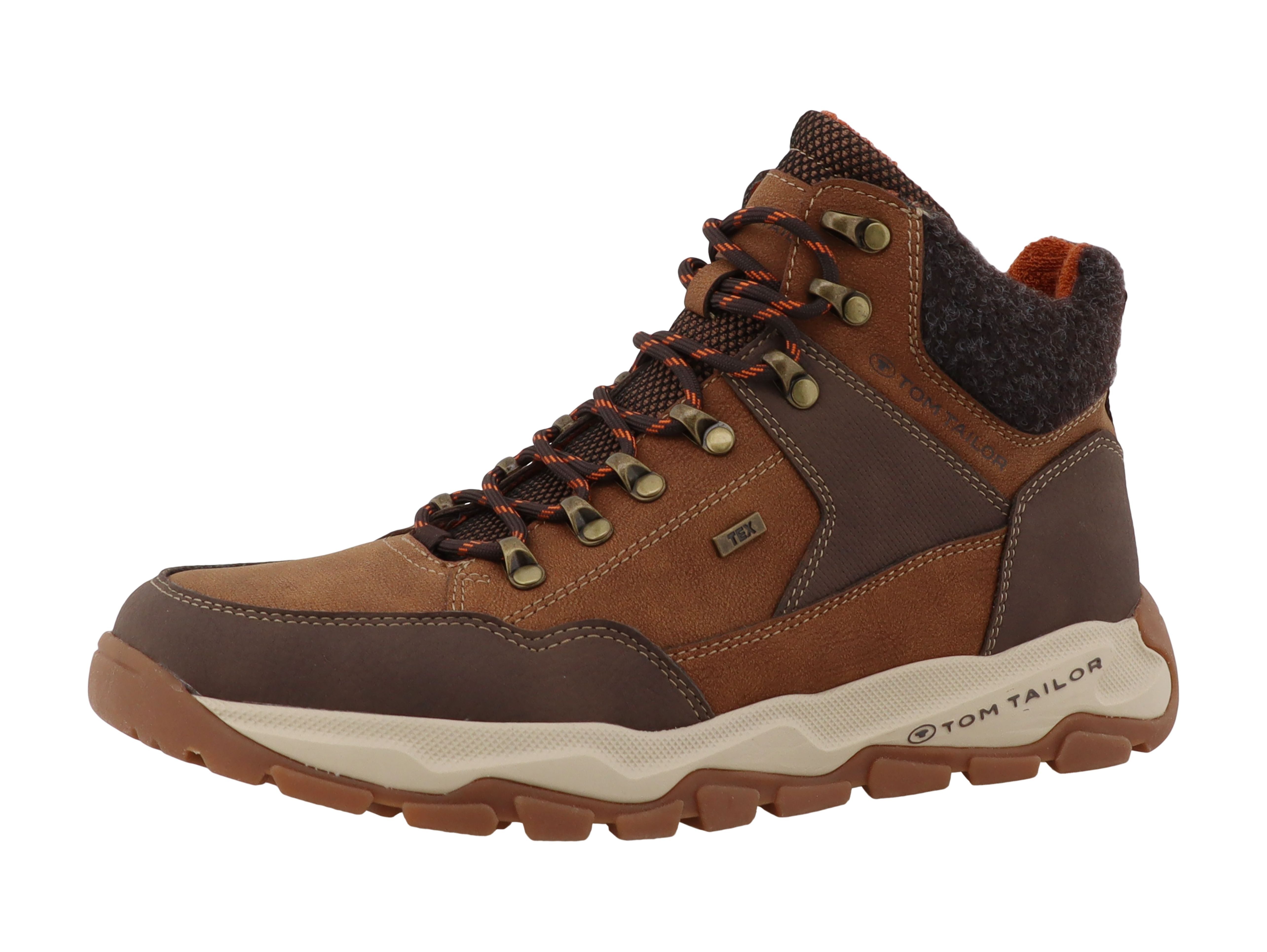 TOM TAILOR Schnürboots Schnürer im Bergsteiger-Look, mit Kontrastbesatz