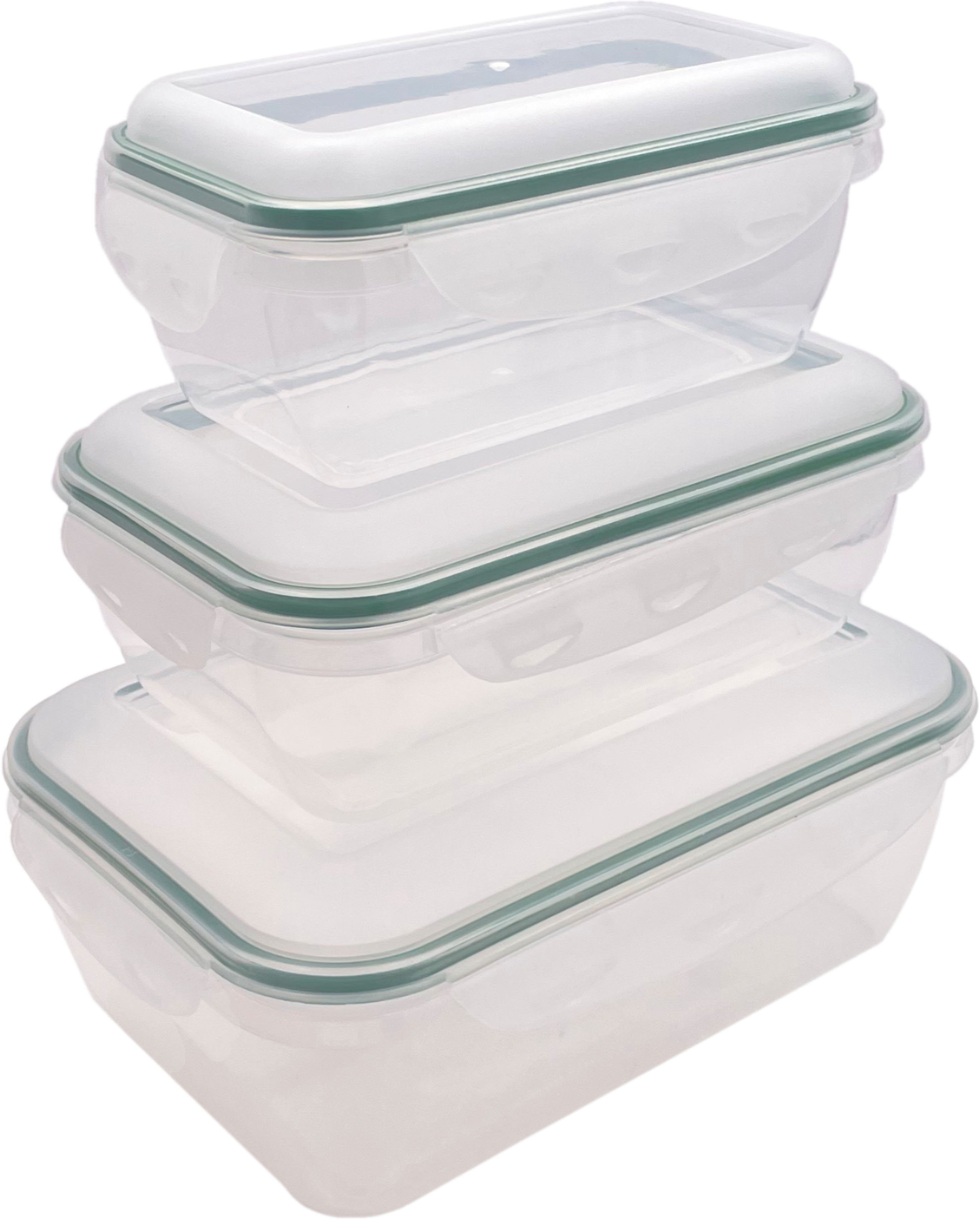 BONETTI Frischhaltedose, Kunststoff, Silikon, (6-tlg., 2 x 3er Set), rechteckig