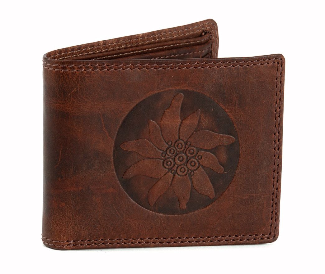 Der Trachtler Geldbörse "Edelweiß", Portemonnaie, Geldbeutel, ECHT LEDER