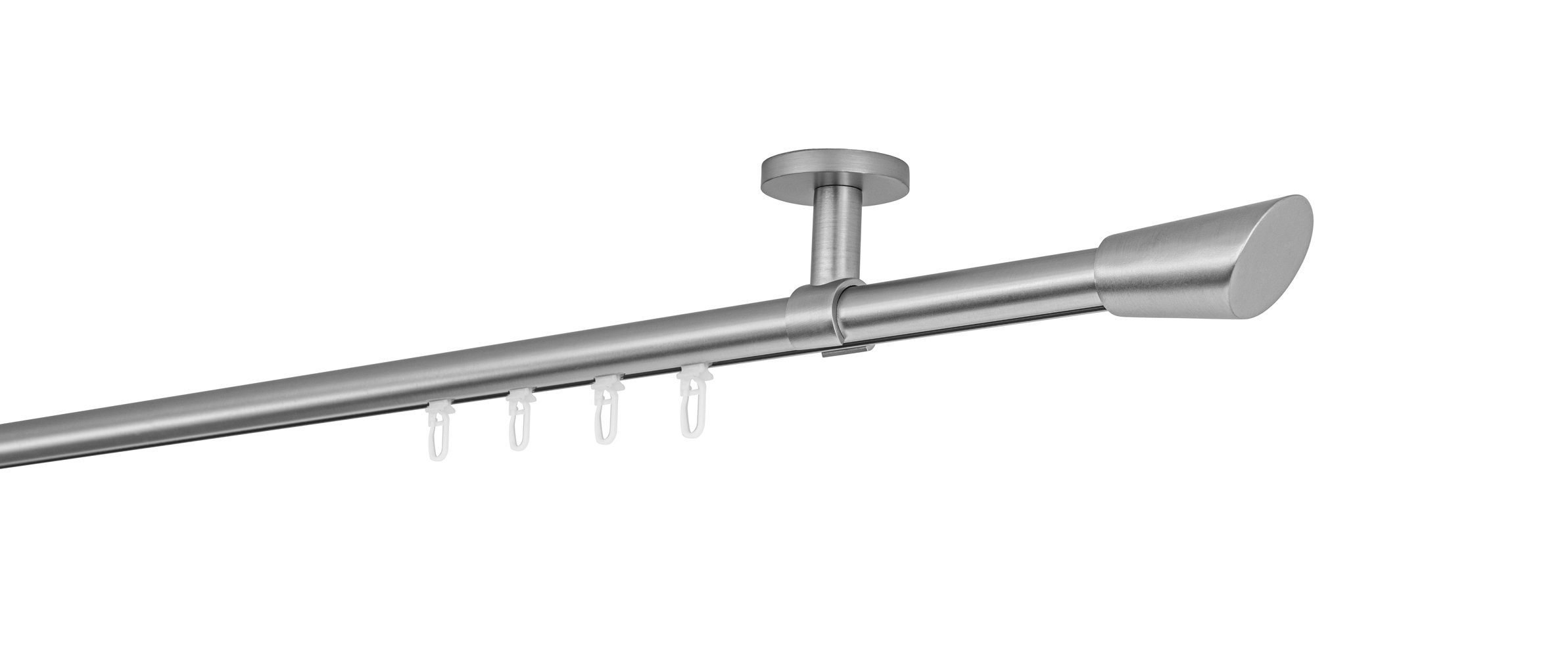 ondeco Gardinenstange Profil Deckenabstand 4cm Rag, Ø 20 mm, 1-läufig-läufig, Wunschmaßlänge, Bohren, verschraubt