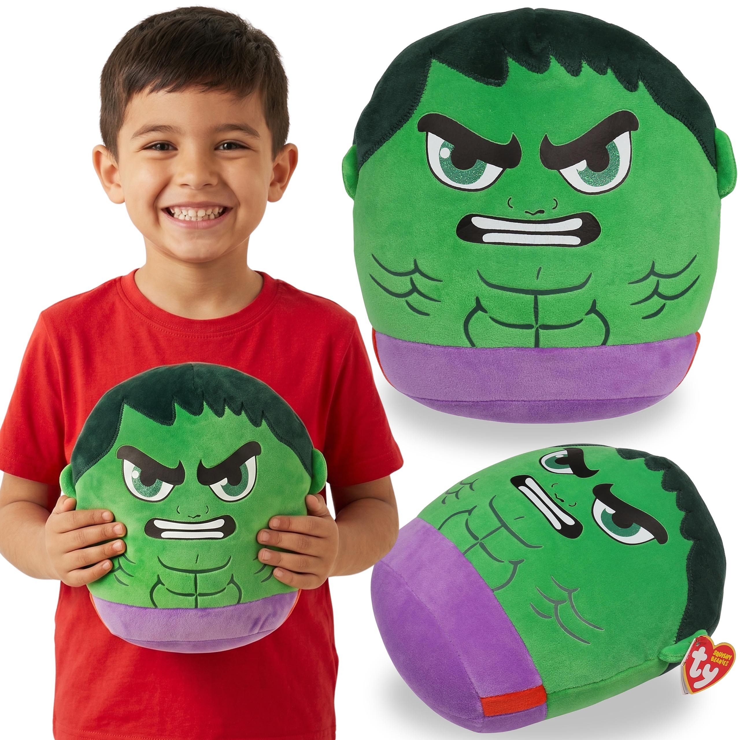 Ty® Kuscheltier TY MARVEL Hulk Kissen SQUISHY BEANIES fürs Zimmer, 22 cm