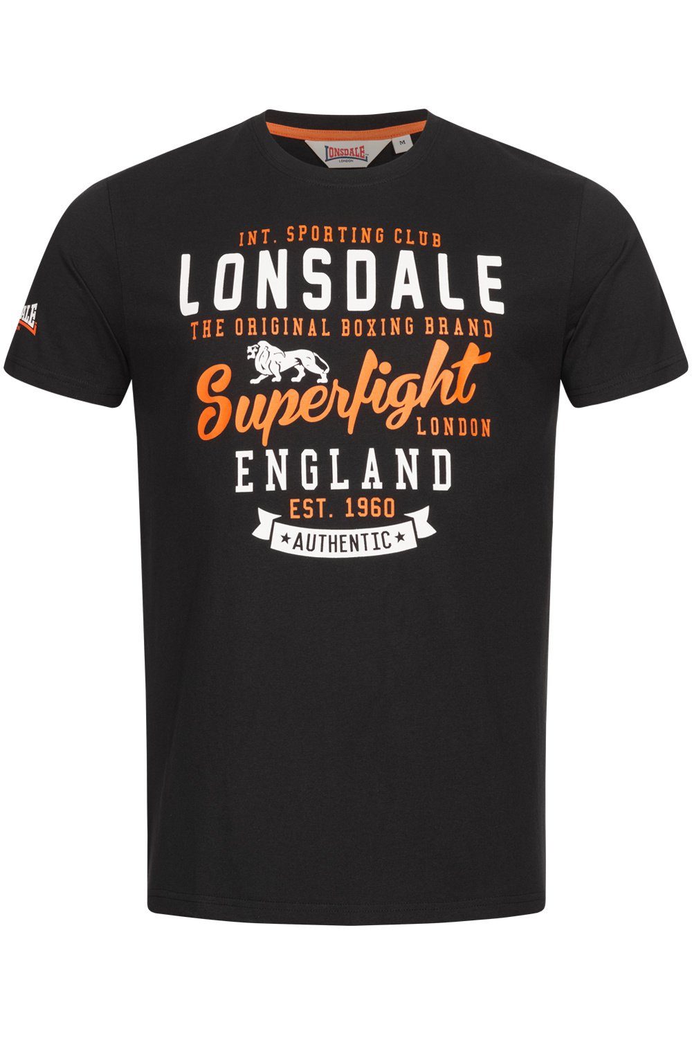 Lonsdale T-Shirt Lonsdale Herren T-Shirt Tobermory Adult black/orange/white