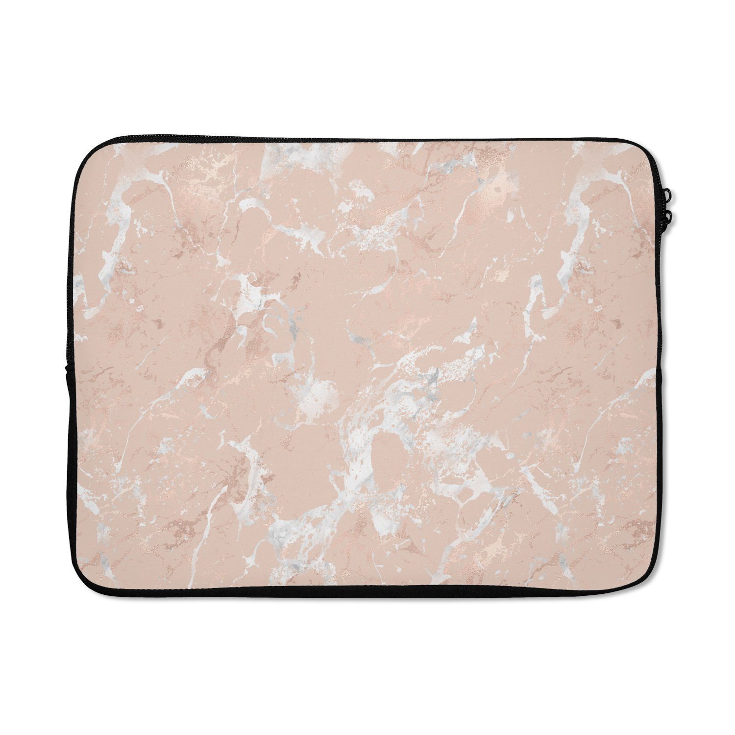 MuchoWow Laptop-Hülle Roségold - Marmor - Muster - Luxus 15 Zoll, Schutzhülle für laptop, weiches Innenfutter zum Schutz vor Kratzern
