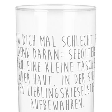 Mr. & Mrs. Panda Glas 200 ml Otter Stein - Transparent - Geschenk, Wasserglas, Trinkglas mi, Premium Glas, Stilvolle Gravur