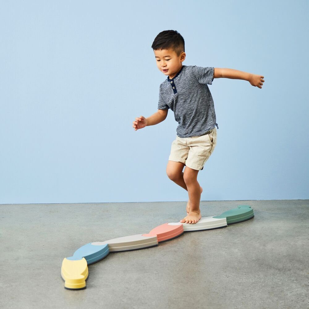 Gonge Balancetrainer Balancierstrecke-Set Fluss, Flexibel: Immer wieder neue Balancierpfade bauen
