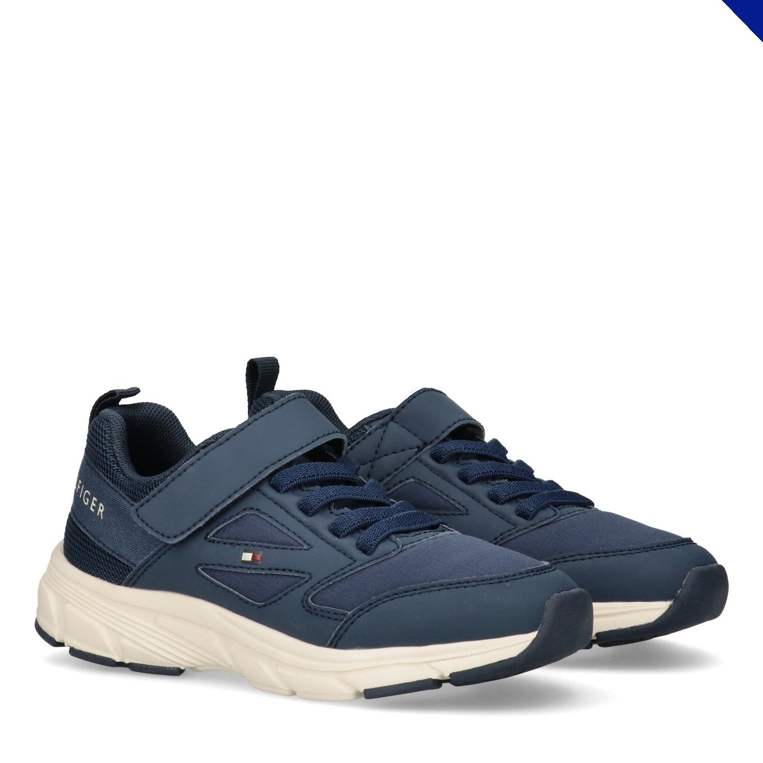 Tommy Hilfiger Sneaker Freizeitschuh, Halbschuh, Slipper mit elastischen Schnürsenkeln