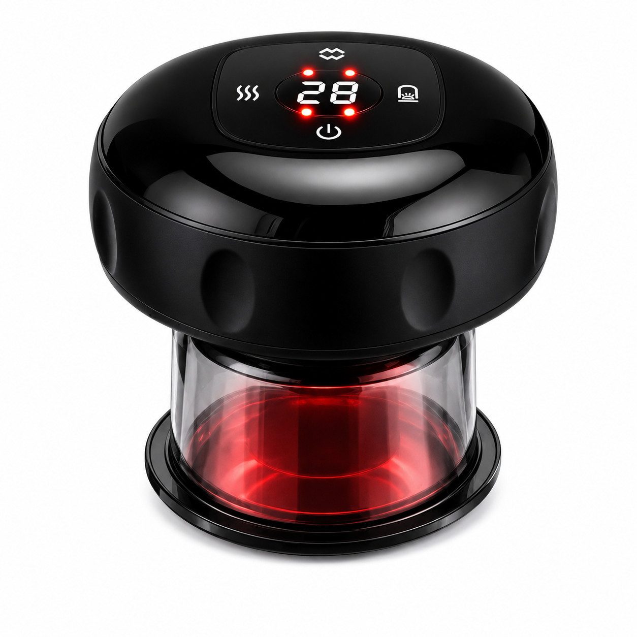 Goldstern-Tech Massagegerät Elektrisches Schröpftherapie-Set mit 12 Stufen, Smart Dynamic Suction 3-in-1-Vakuumtherapiegerät, 3-in-1 Wellnessgerät: Schröpfen, Wärme & Rotlicht, Innovative Schröpfmassage mit Wärme & Rotlichtfunktion