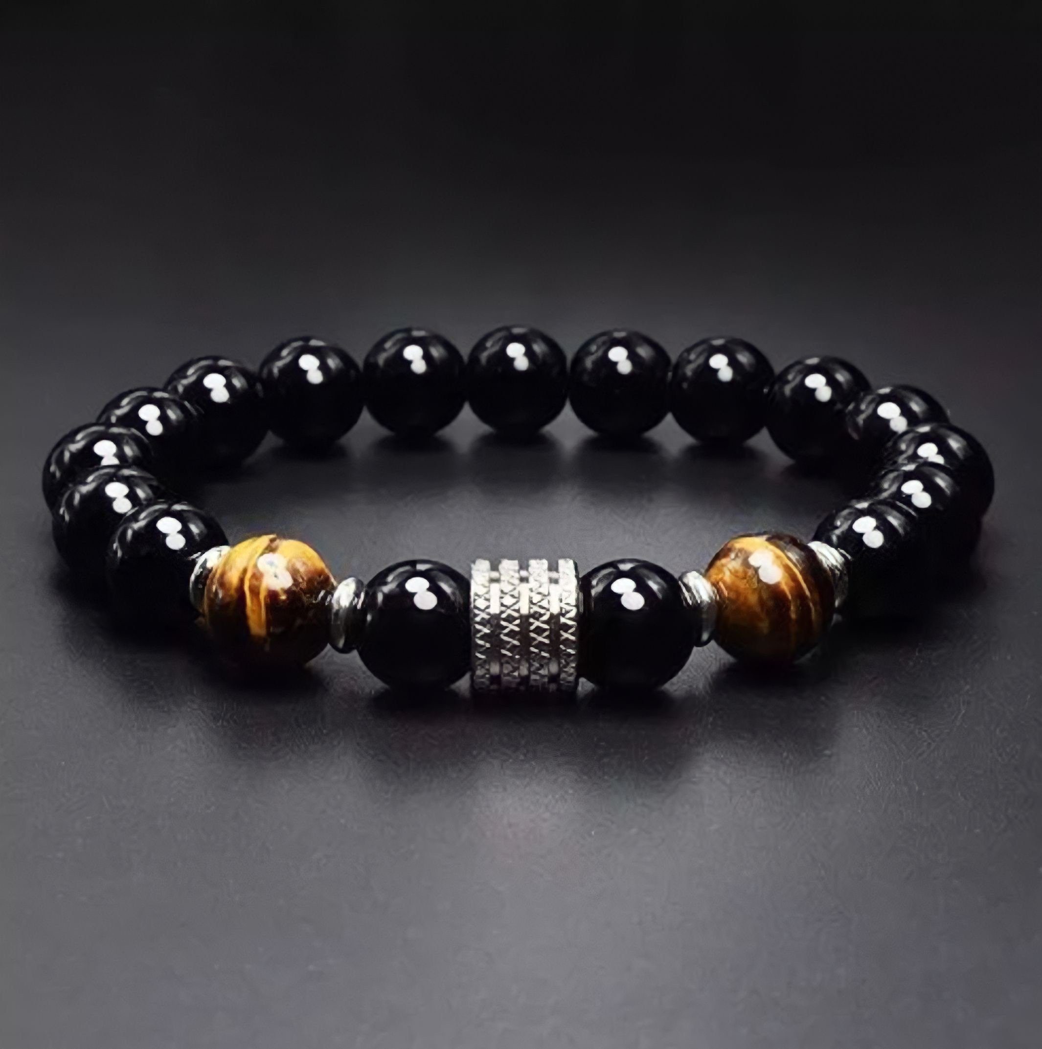 Stelby Armband Armband Tigeraugen mit Kornperlen und Geschenkbox -verschiedene Farben