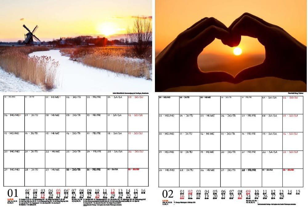 Thumbnail - Seelenzauber Wandkalender Sonnenuntergängezauber Wand- Planer Kalender für 2025 DIN A4 Sonne