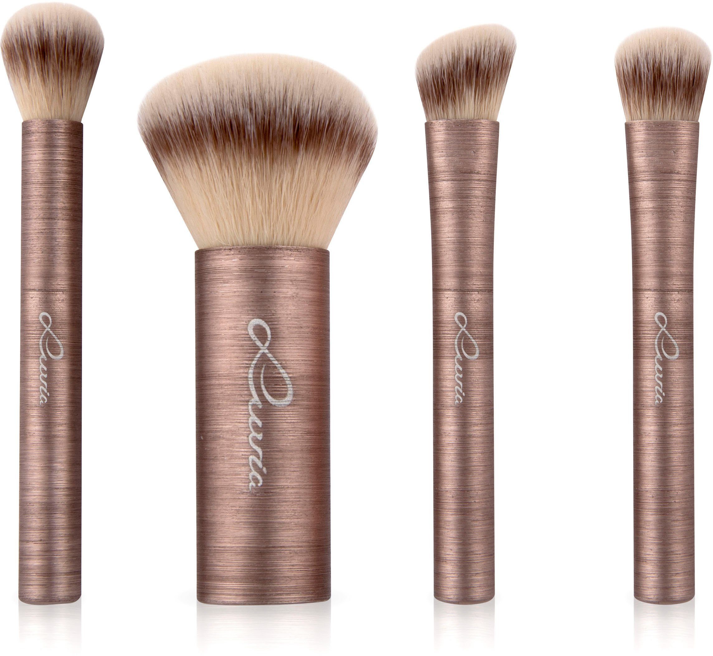 Luvia Cosmetics Kosmetikpinsel-Set Mini Prime Vegan, 5 tlg., 4 Pinsel, Reise-Set, Nurai-Pinselhaar, vegan.