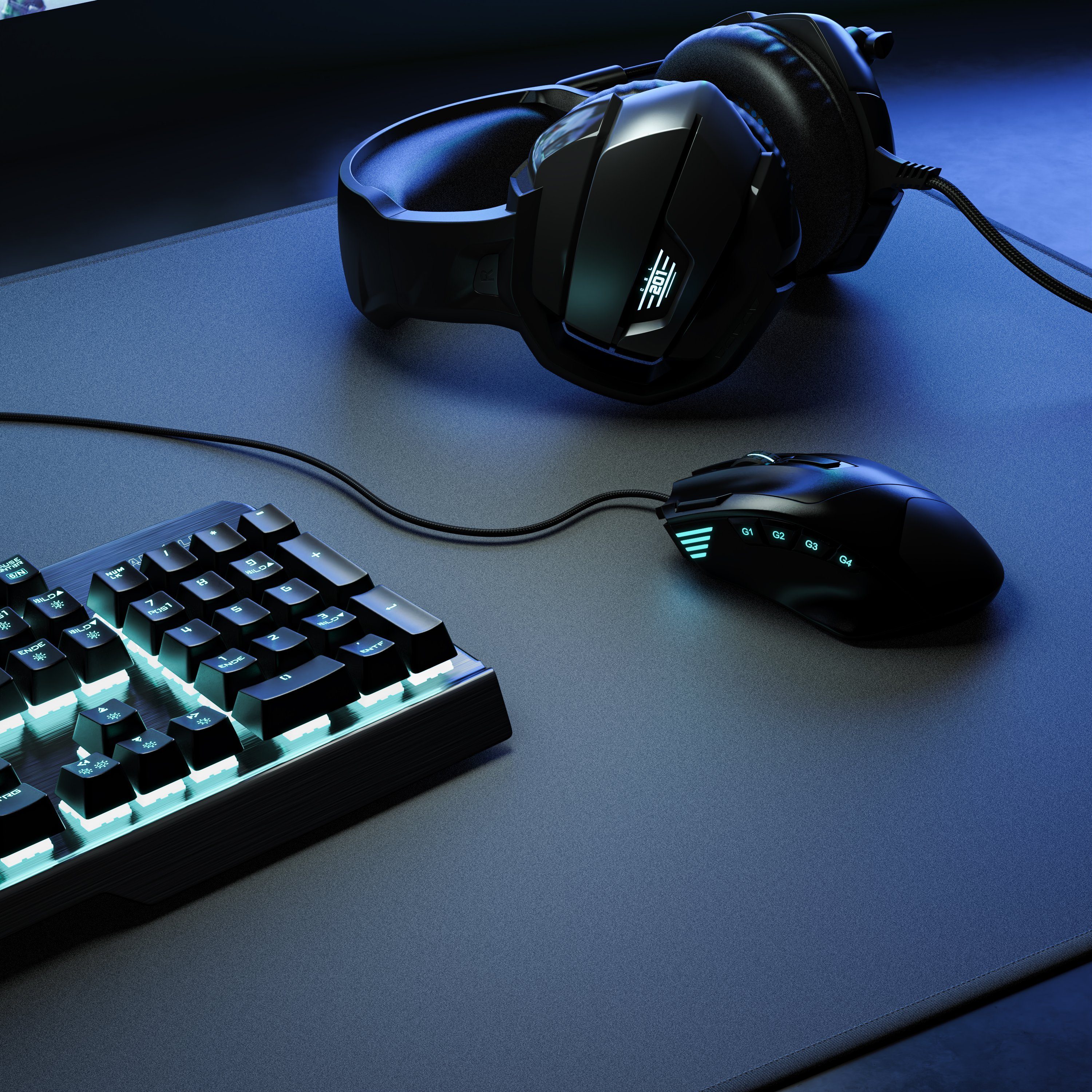 Titanwolf Gaming Mauspad XXXL Speed Mousepad 1000 x 600 x 3 mm, große Tischunterlage, rutschfest, abwaschbar, Geschwindigkeit & Präzision, schwarz