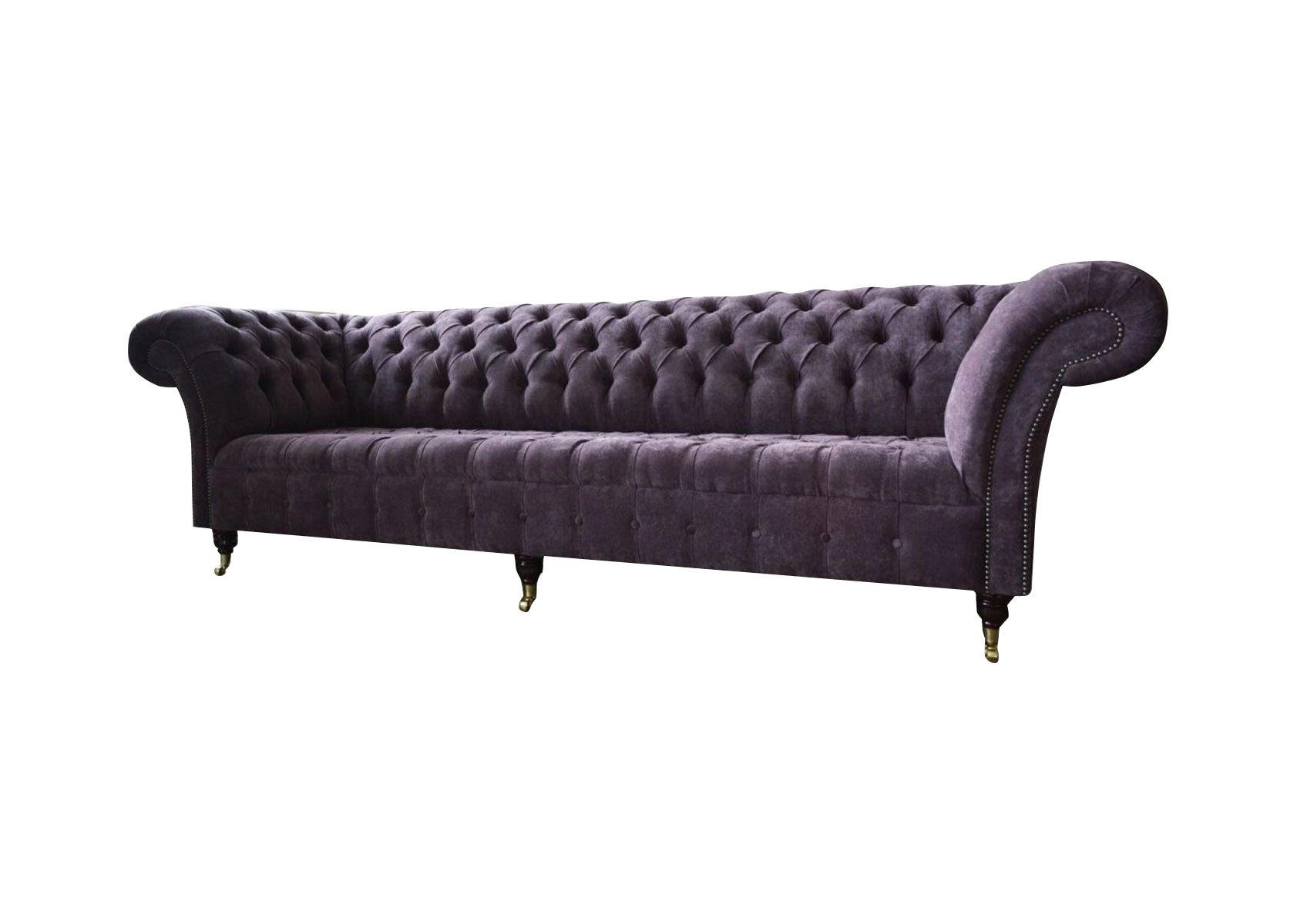 Xlmoebel Chesterfield-Sofa Chesterfield Sofa 4-Sitzer Design Polster Textil Stoff Modern Neu, Hergestellt in Europa