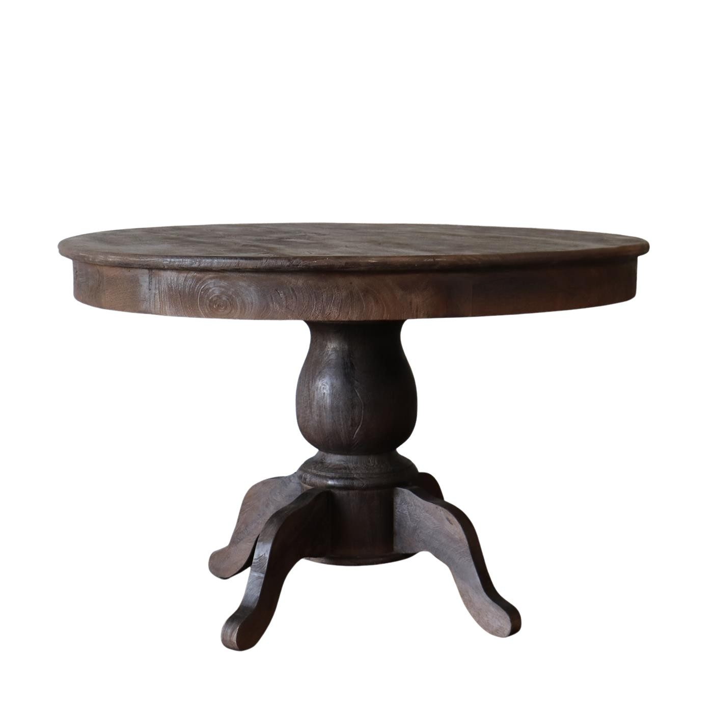 baario Esstisch Esstisch LA BEAUME 100cm, Landhausstil antikbraun rund mass günstig online kaufen