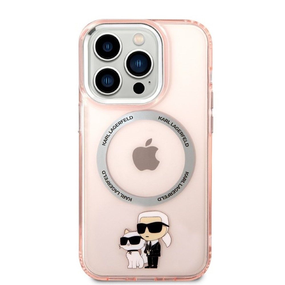 KARL LAGERFELD Handyhülle MagSafe-Hülle Schutzcase, Lizenzprodukt Karl Lagerfeld, MagSafe-fähig, Figuren-Motiv