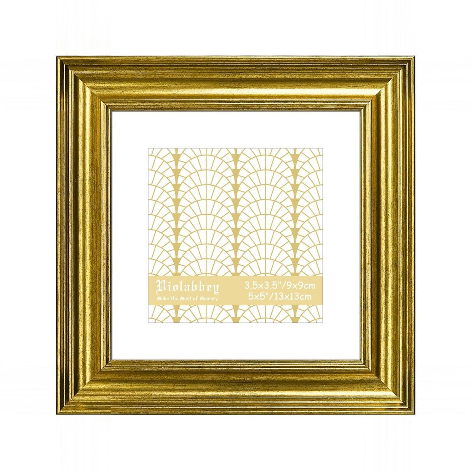 LuxusKollektion Einzelrahmen Bilderrahmen 13x13 cm Gold, (1 St)