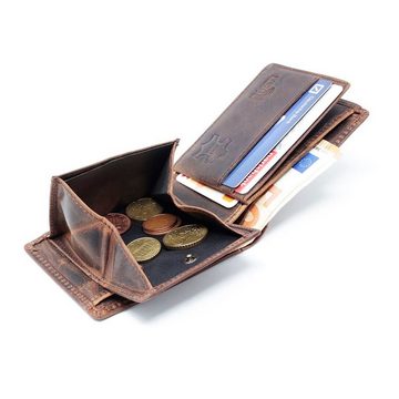 SHG Geldbörse ☼ Herren Leder Börse Portemonnaie, Brieftasche Lederbörse mit Münzfach RFID Schutz Männerbörse