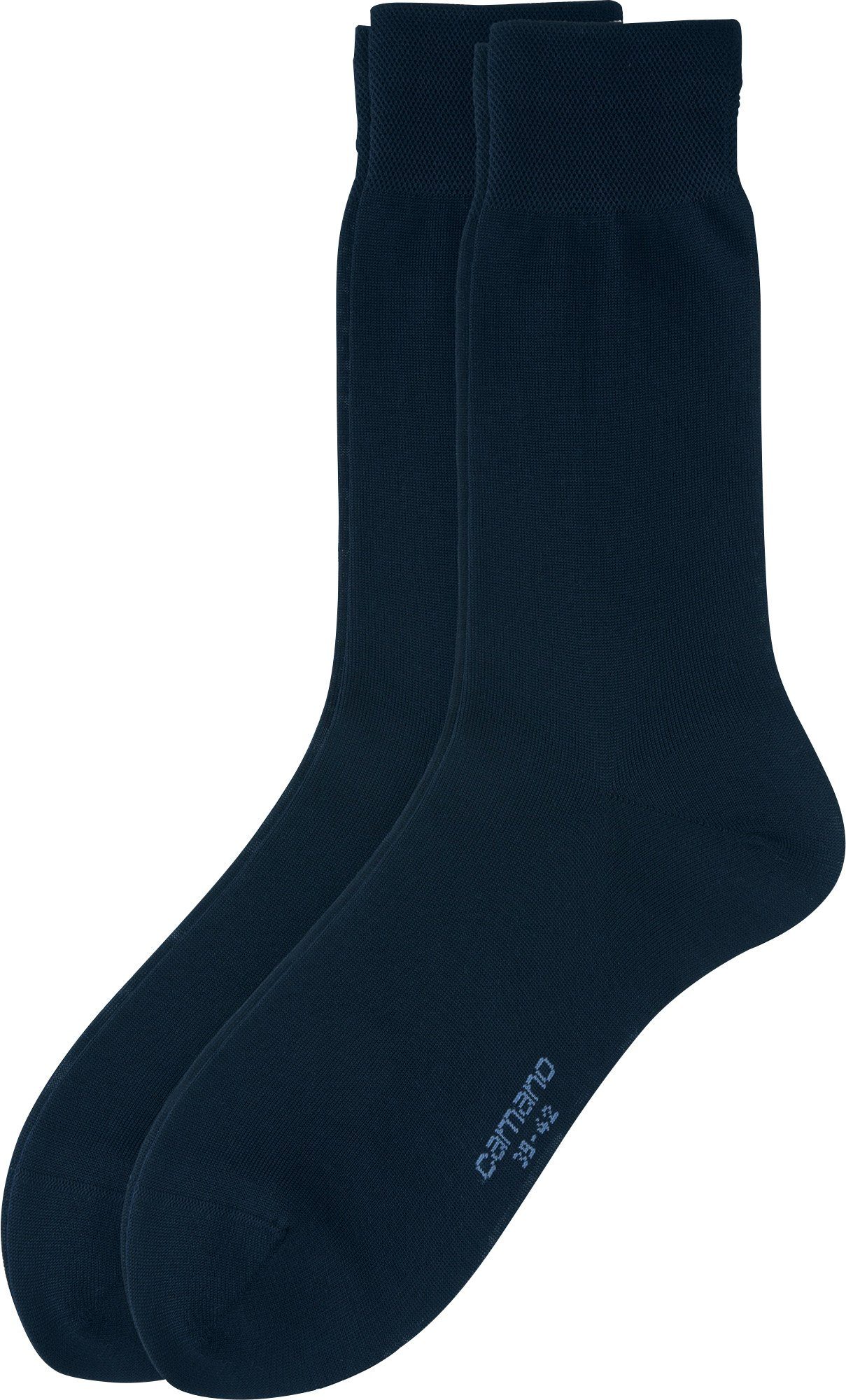 Camano Socken Herren Business-Socken 2 Paar Uni dunkelblau