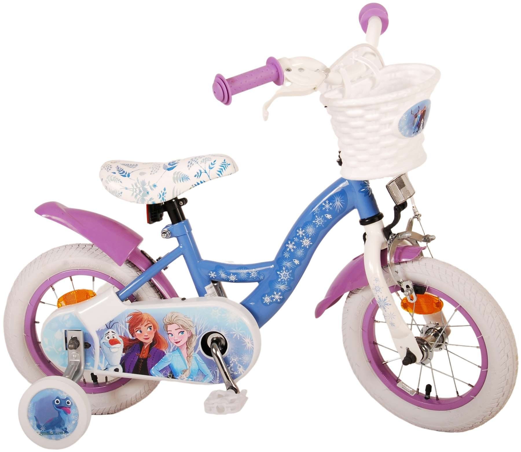TPFSports Kinderfahrrad Disney Frozen 2 12 Zoll, 1 Gang, (Mädchen Fahrrad - Rutschfeste Sicherheitsgriffe), Kinder Fahrrad 12 Zoll mit Stützräder Laufrad Mädchen Kinderrad
