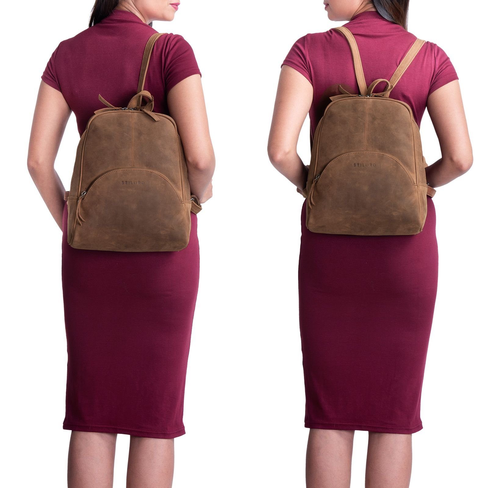 STILORD Cityrucksack "Margot" Daypack Damen Leder Klein Vintage Rucksack Ru günstig online kaufen