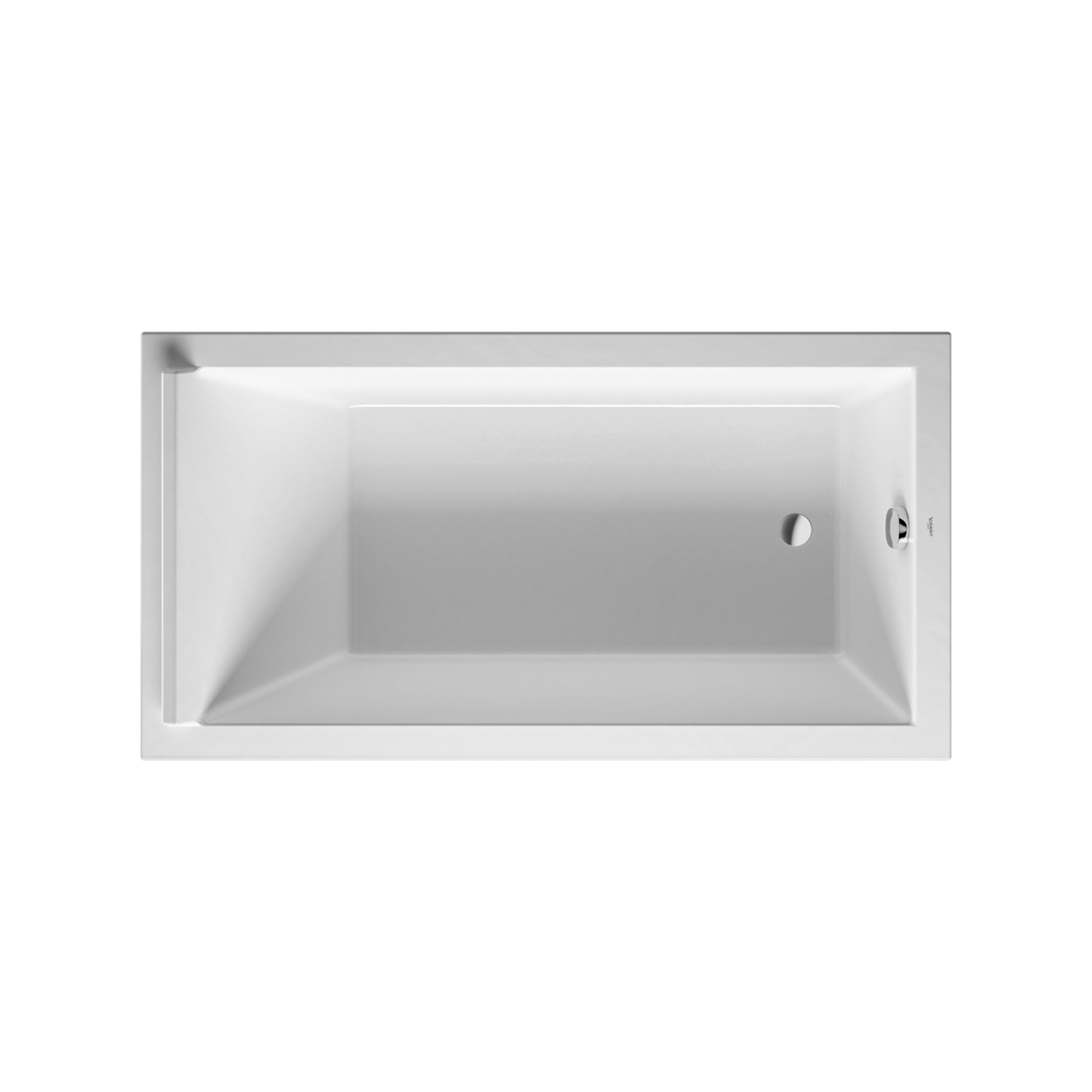 Duravit Badewanne Starck 1700 x 900 mm Weiß mit 1 Rückenschräge Acryl