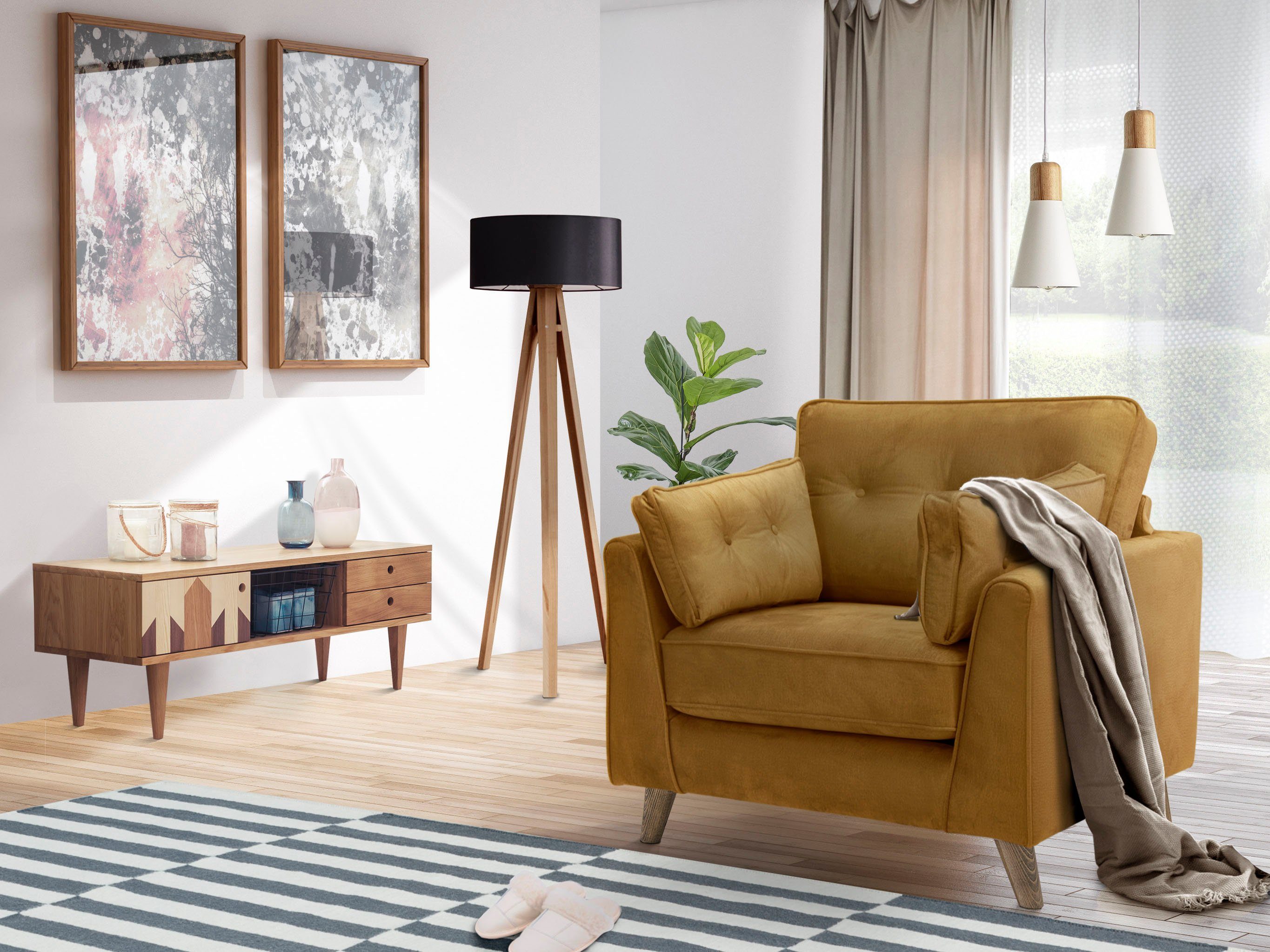 Home affaire Sessel Copenhagen, feiner Keder, günstig online kaufen
