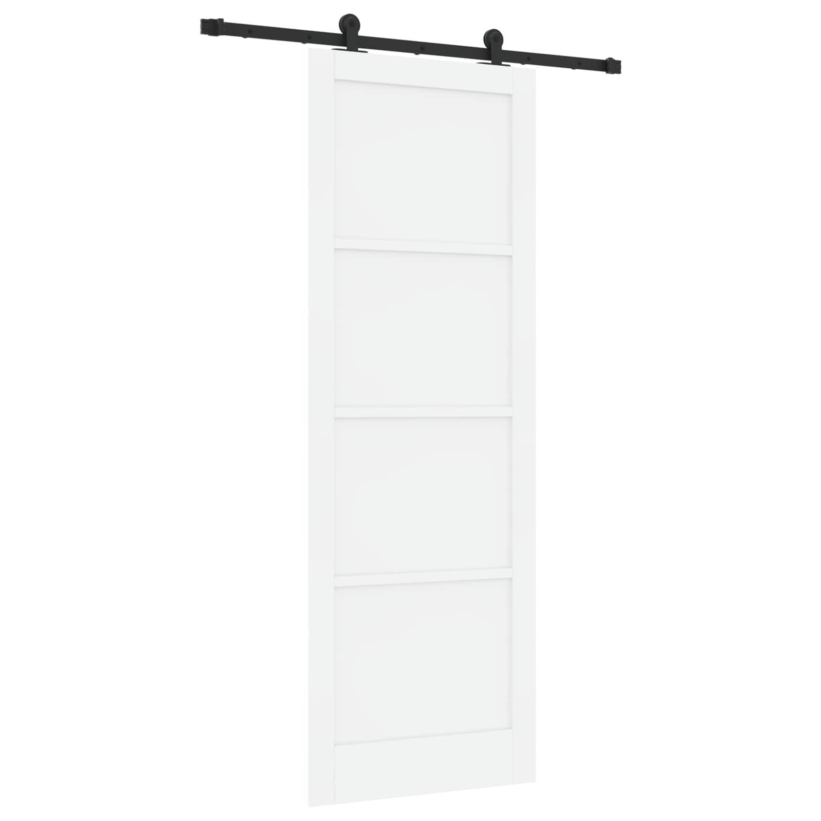 vidaXL Haustür Schiebetür ORKDAL Weiß 83 x 232 cm Massives Kiefernholz (1-St)