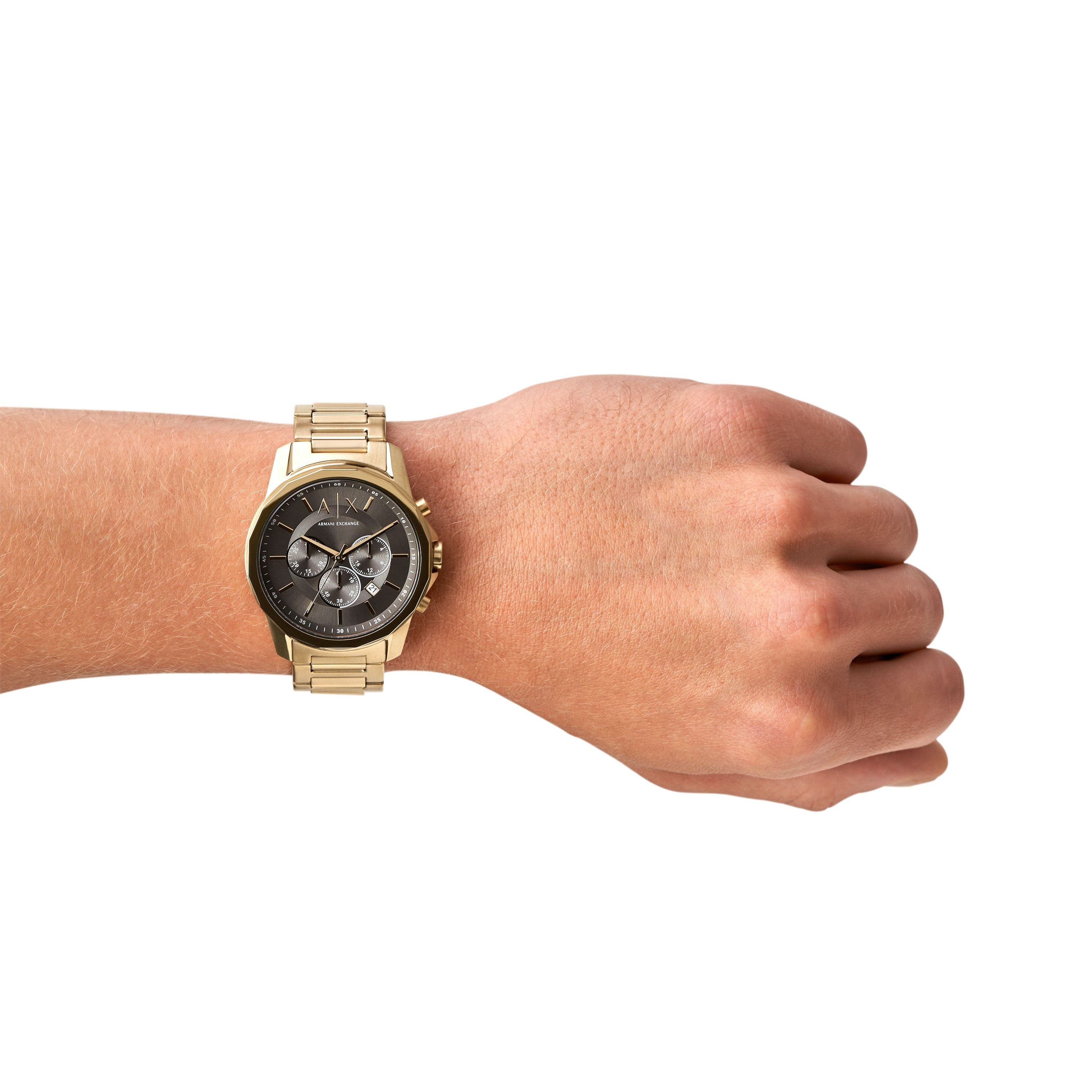 ARMANI EXCHANGE Quarzuhr The Golden Classic Chronograph Edelstahl