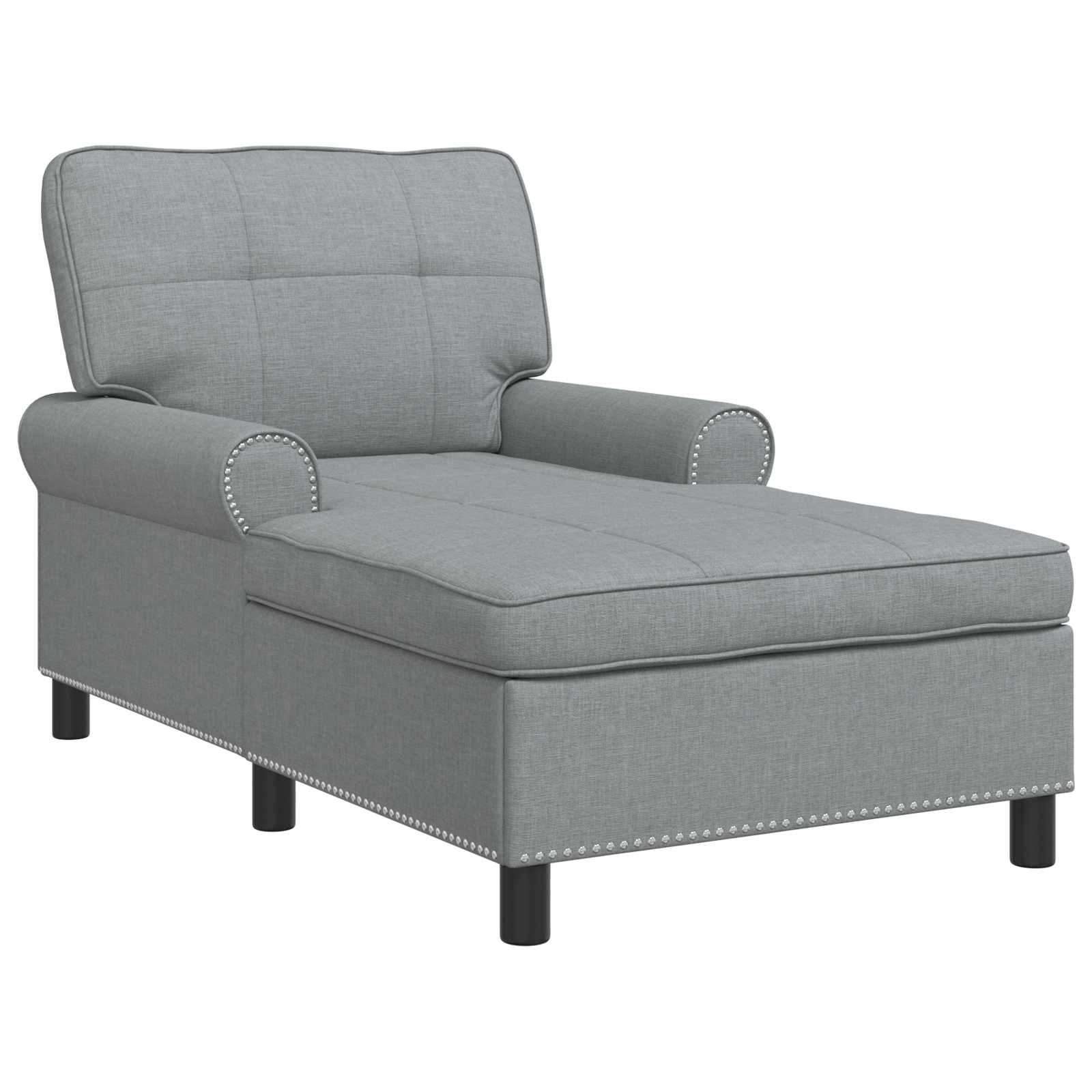 vidaXL Chaiselongue Lounge-Liege Hellgrau Stoff 91 x 157 x 91 cm, 1 Teile