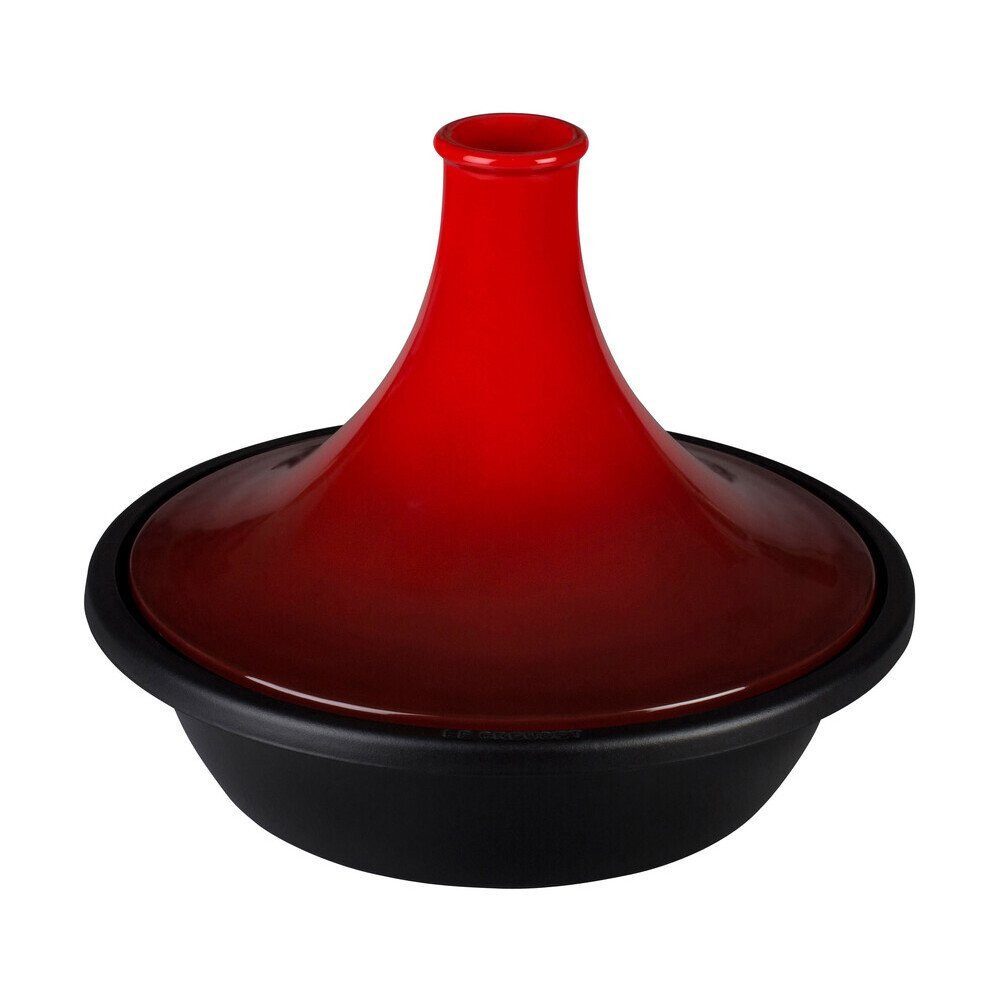 LE CREUSET Geschirr-Set Tagine 31 cm Classic kirschrot, Emailliertes Gusseisen, Gusseisen, emailliert, kirschrot, Handreinigung, backofengeeignet