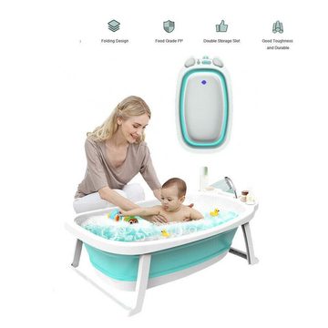 UE Stock Babybadewanne Faltbare Babybadewanne mit Kissen kompakte Zusammenklappbare Badewanne, faltbar