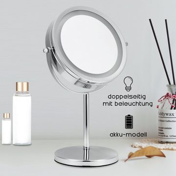 Melko Kosmetikspiegel »Kosmetikspiegel Schminkspiegel Badspiegel aus Edelstahl«, 10-fache Vergrößerung
