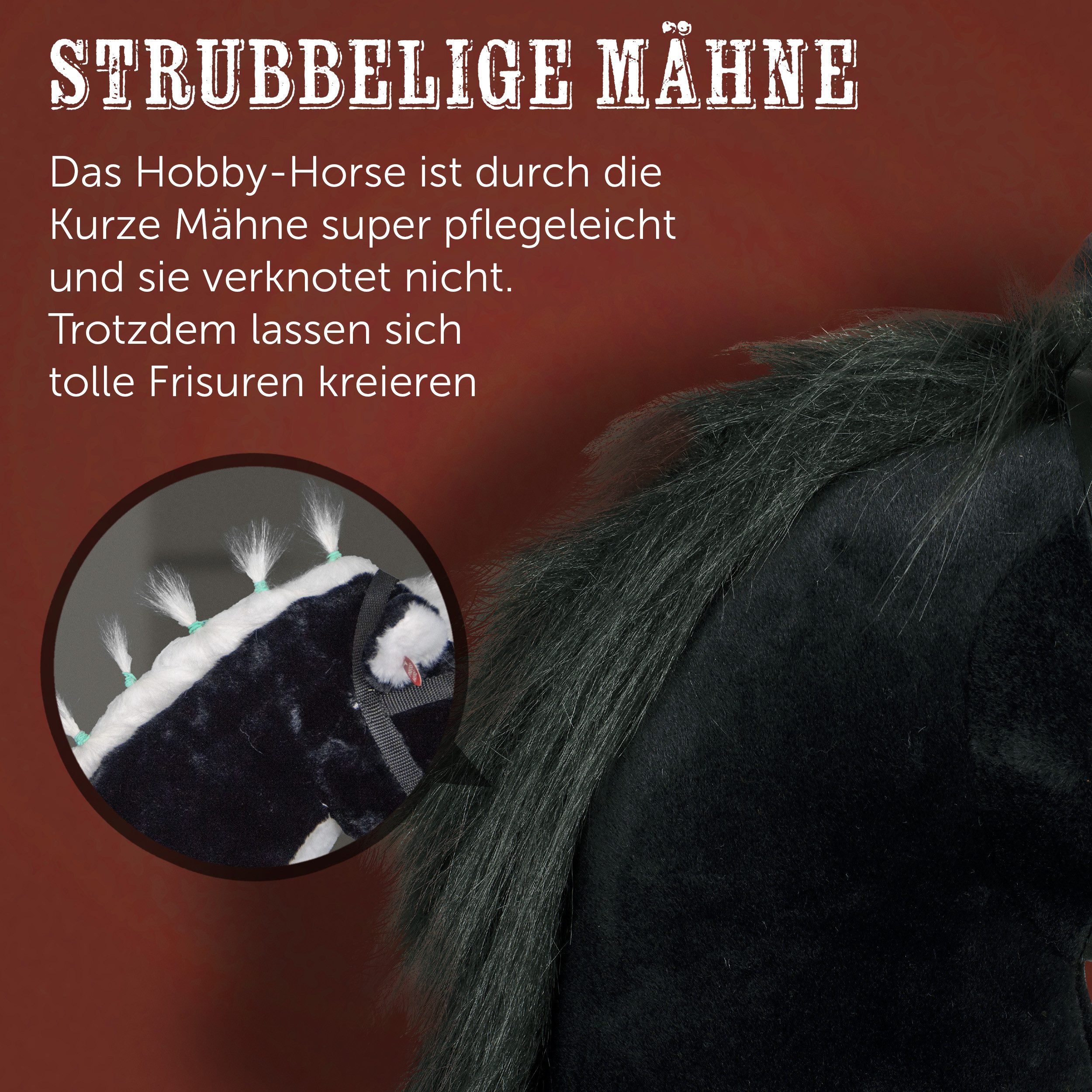 Pink Papaya Steckenpferd Hobby Horse - Steckenpferd mit Halfter/Trense, Hobbyhorse Stockpferd, wunderschöne Designs in je 2 Größen erhältlich