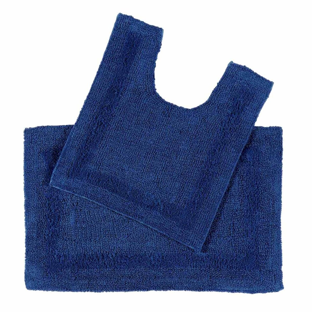 Homescapes Badematte 2-tlg. Badgarnitur dunkelblau aus günstig online kaufen