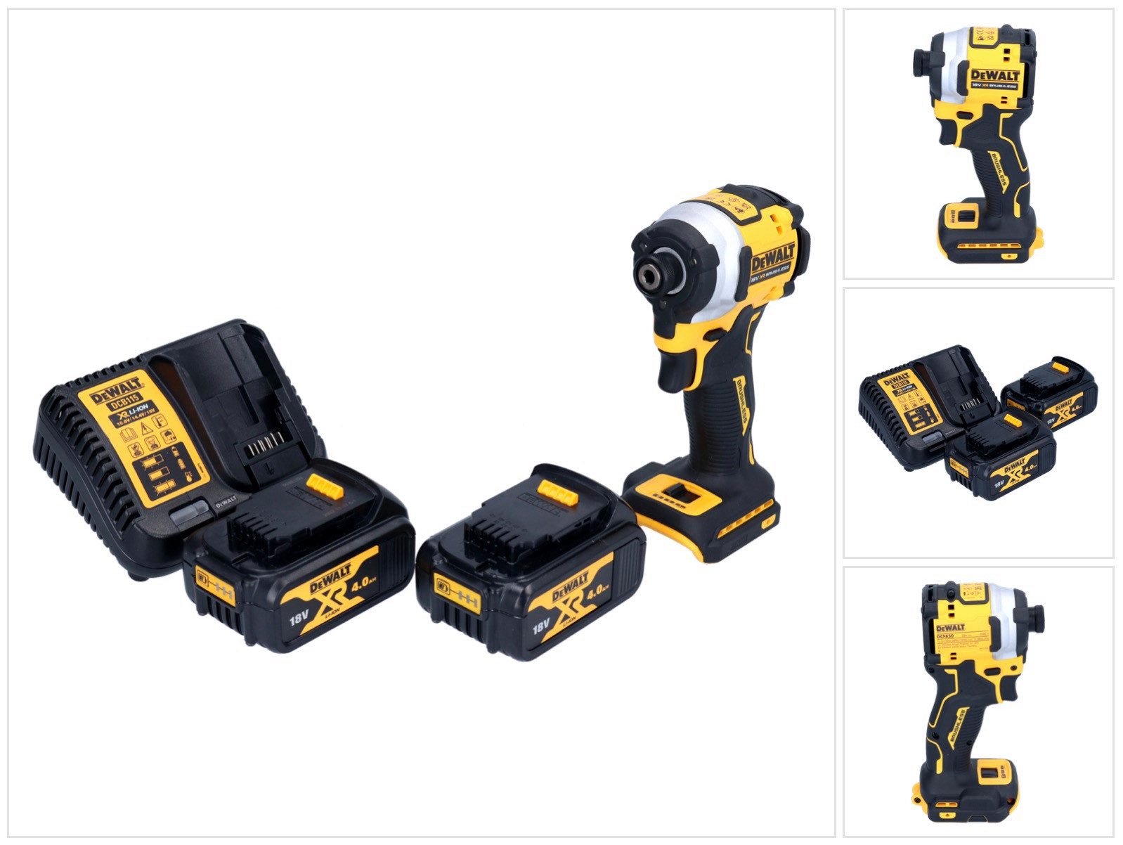 DeWalt Akku-Schlagschrauber DCF 850 M2 Akku Schlagschrauber 18 V 205 Nm 1/4" Brushless + 2x Akku