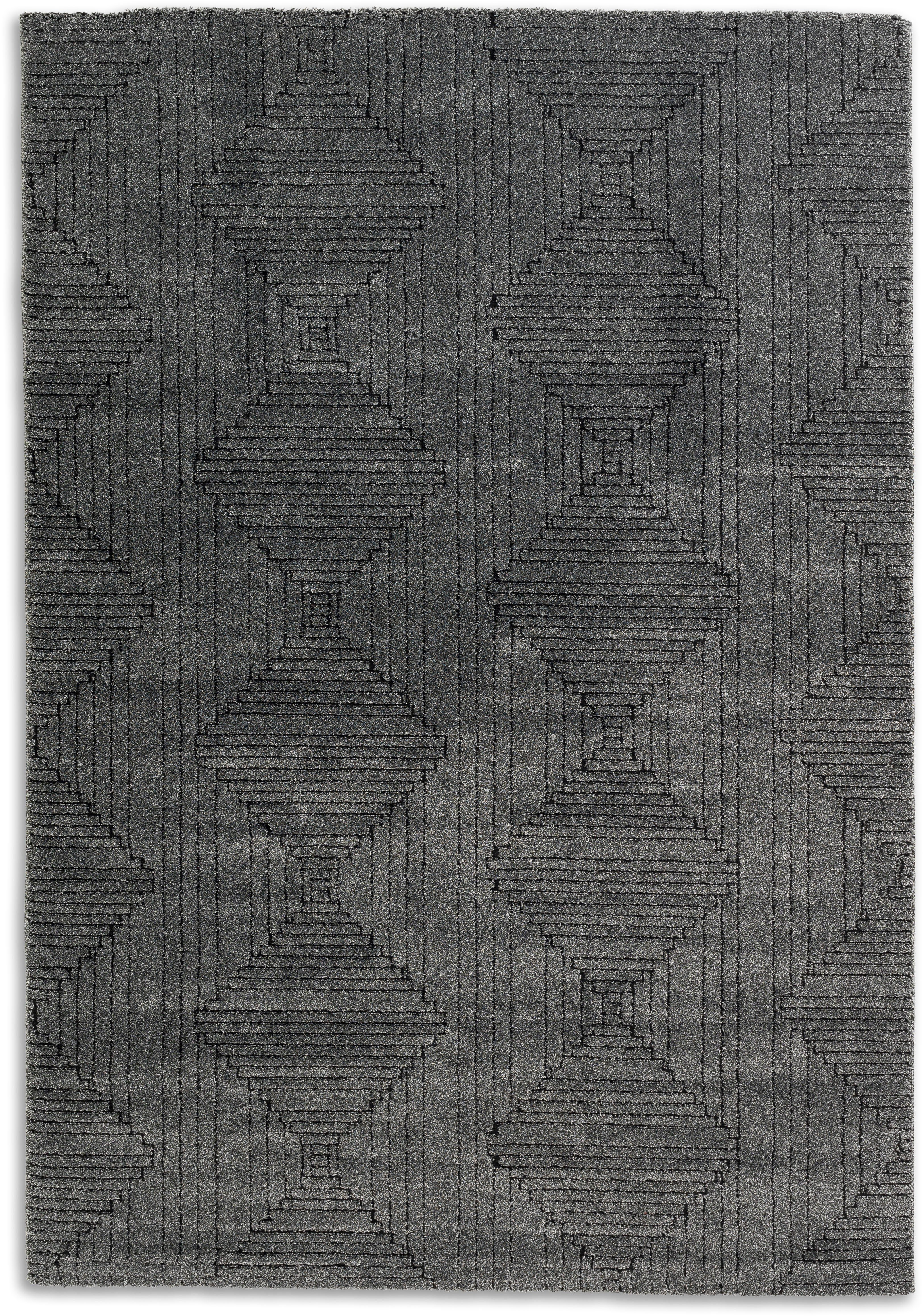 SCHÖNER WOHNEN-Kollektion Teppich Pure 6317-243, rechteckig, Höhe: 22 mm, Kurzflor, Hoch Tief Struktur, Wohnzimmer, Schöner Wohnen Kollektion