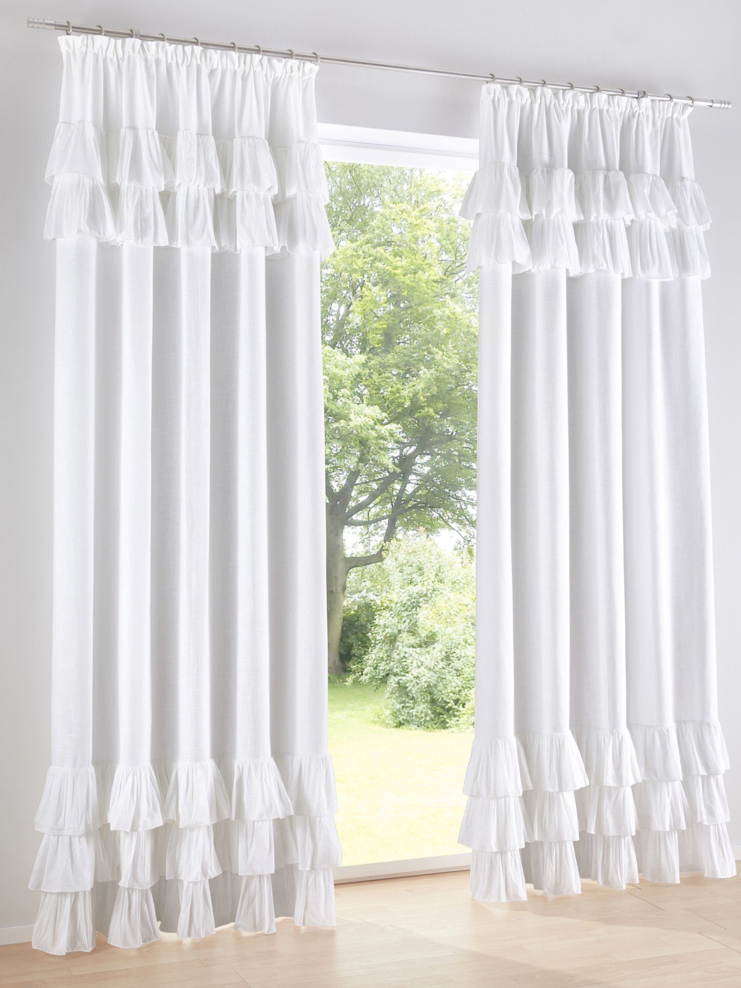 heine home Dekostore mit Volants, Blickdichte Ware online kaufen | OTTO