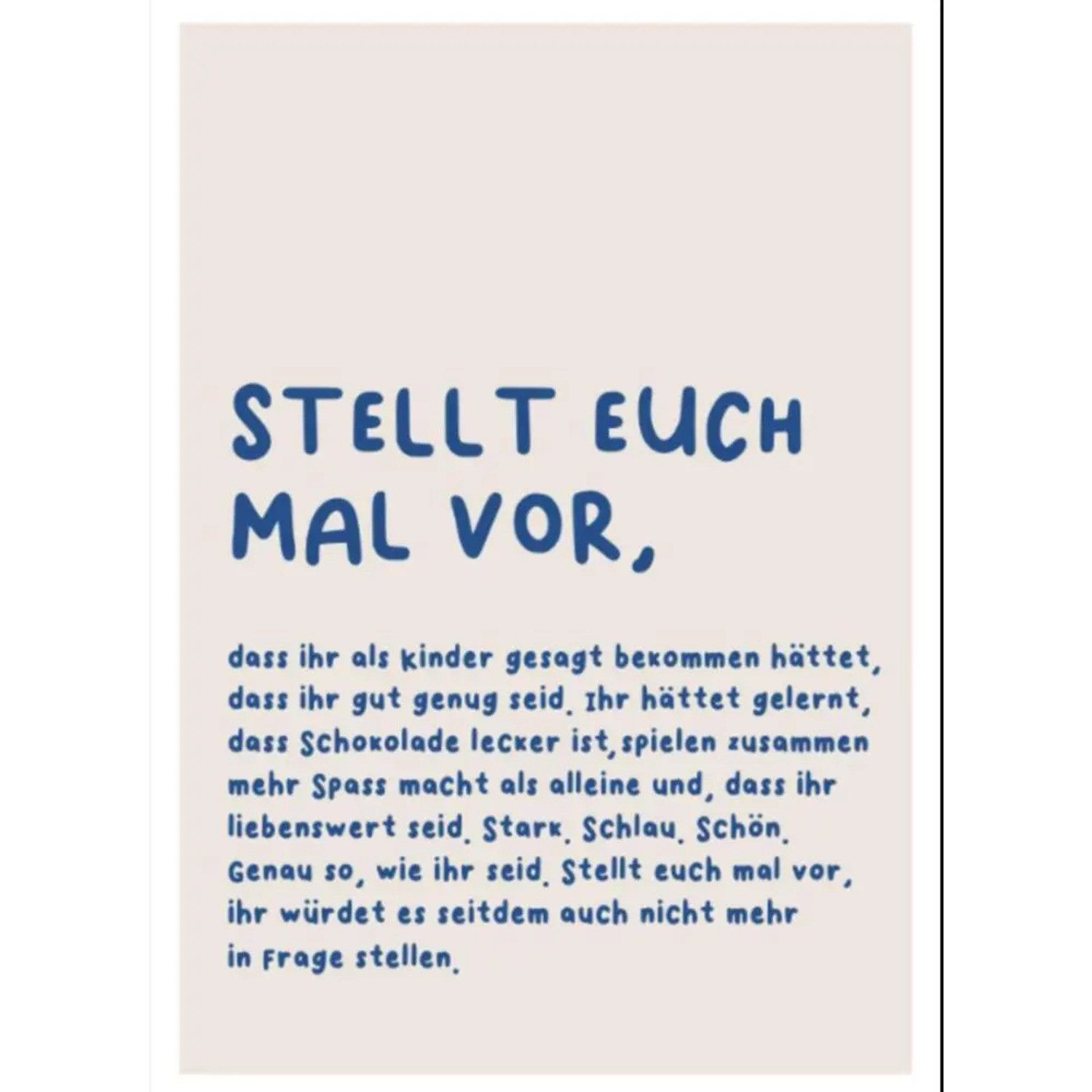 Poster Poster Stellt euch mal vor - 50x70