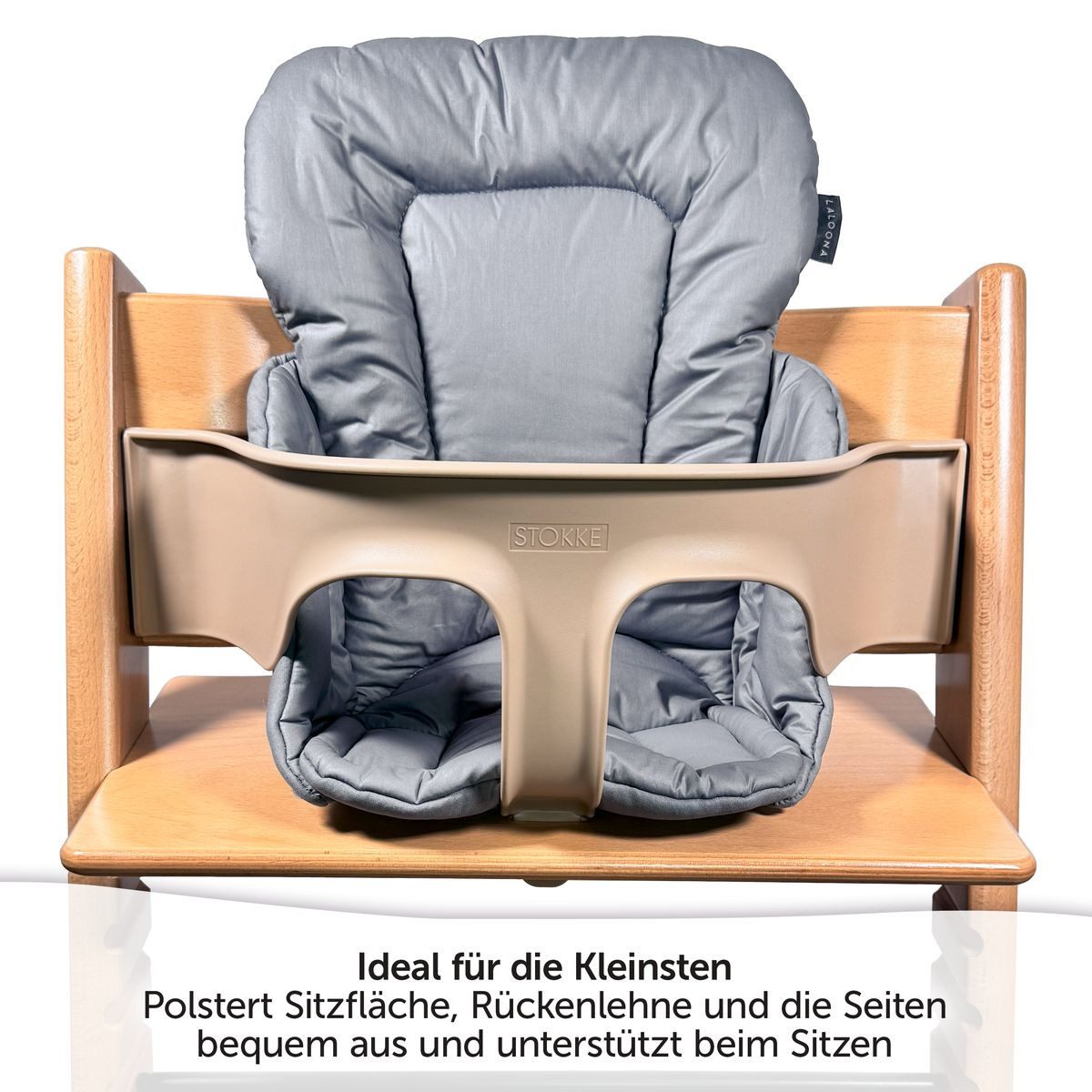LaLoona Hochstuhlauflage Grau, Sitzverkleinerer für Hochstuhl günstig online kaufen